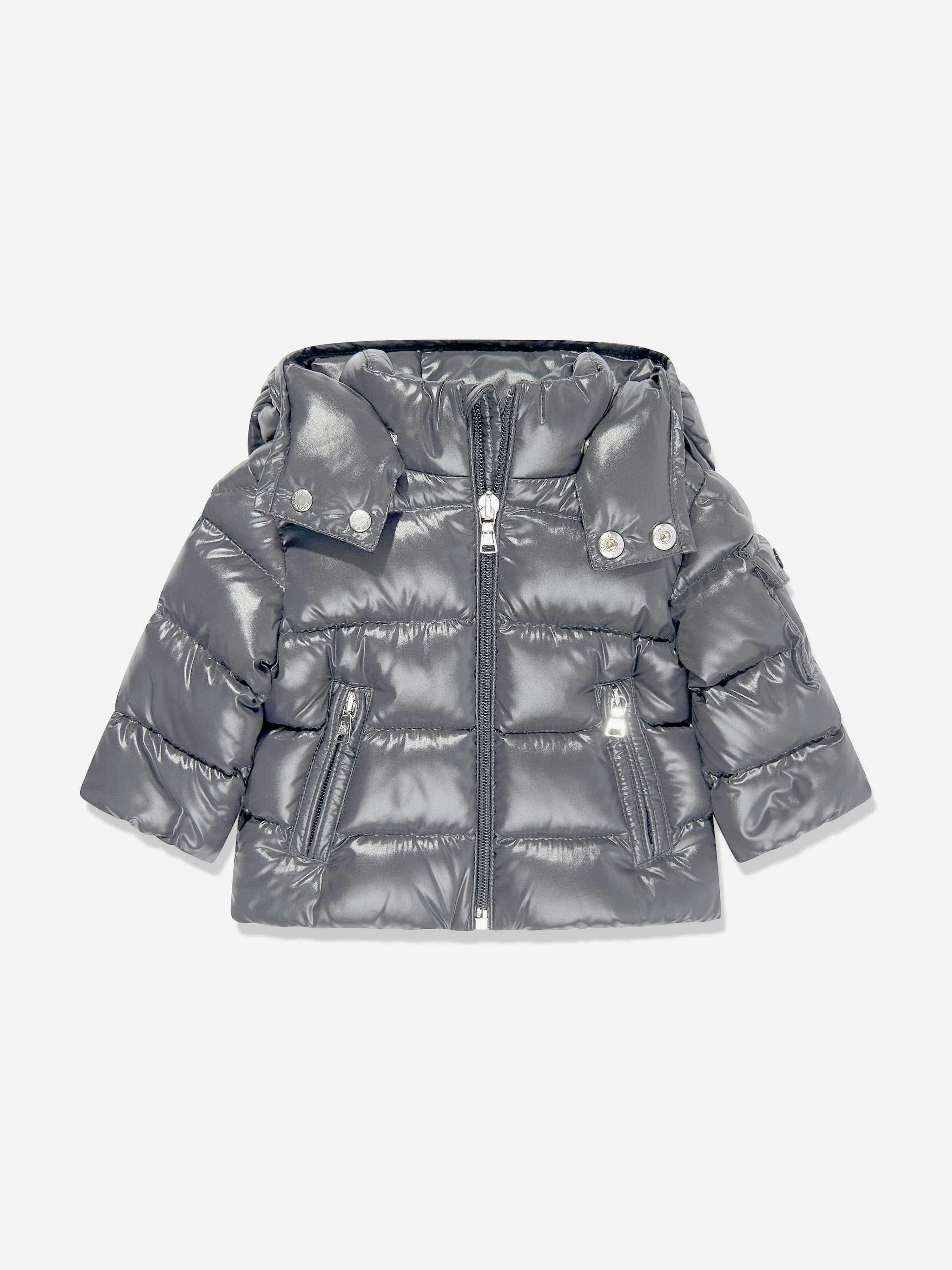 Moncler Enfant Men's Grey Baby Boys Down Padded Maya Jacket In - 18 - 24 Mths