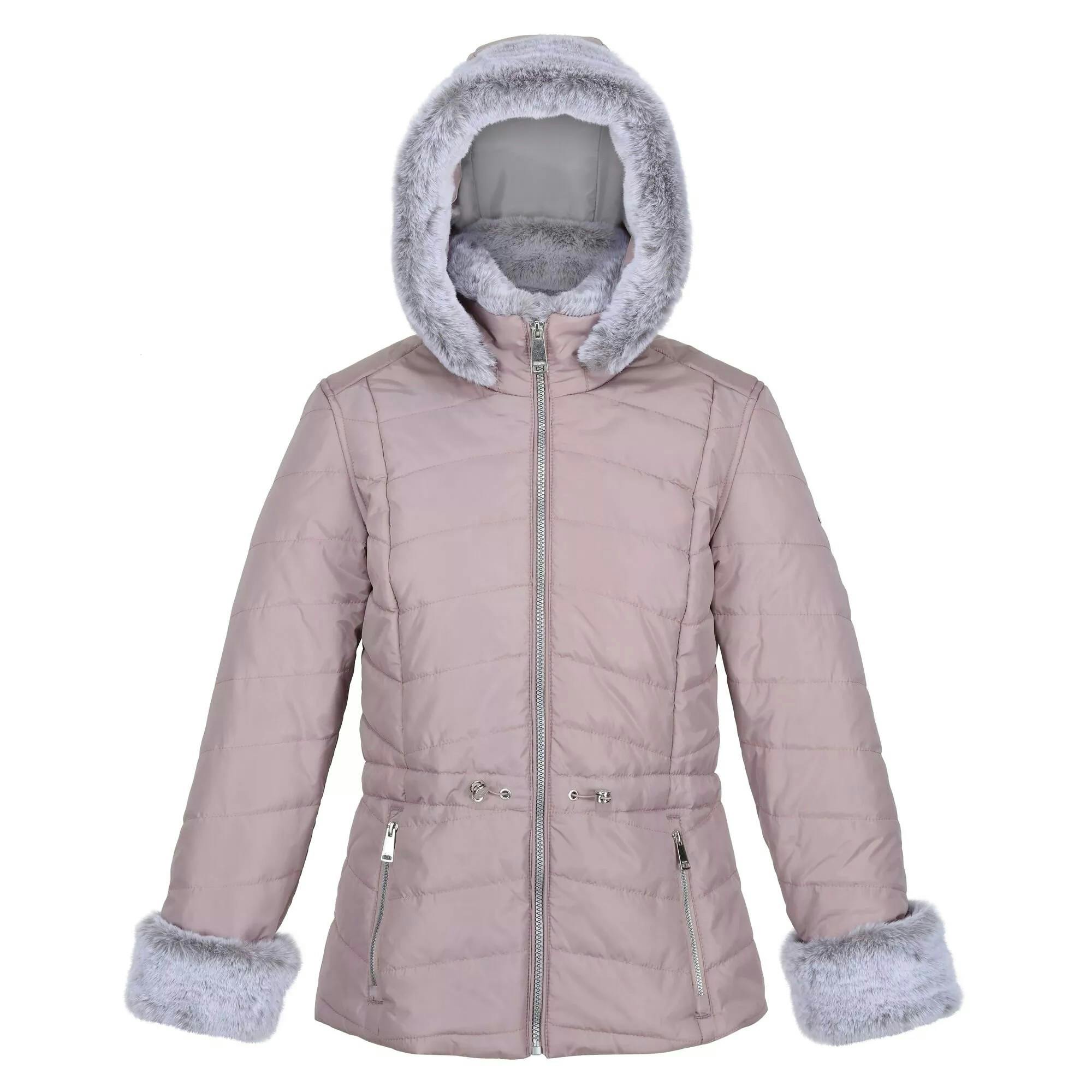 Regatta Women's Lilac Willabella Faux Fur Trim Jacket - Chalk - Chalk - 10 Uk - 100% Polyester