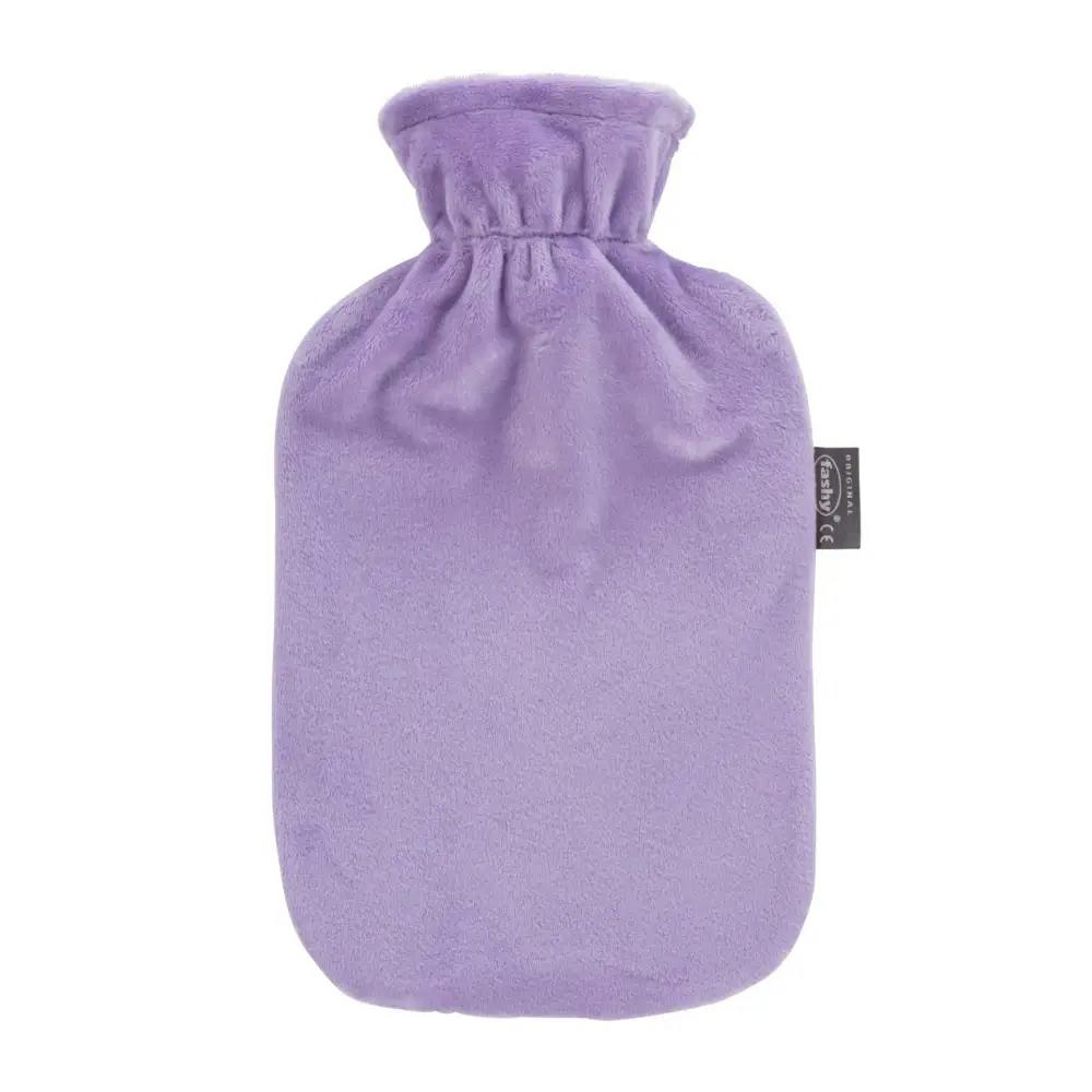 Fashy Light/Purple 2 Litre Hot Water Bottle With Plush Cover