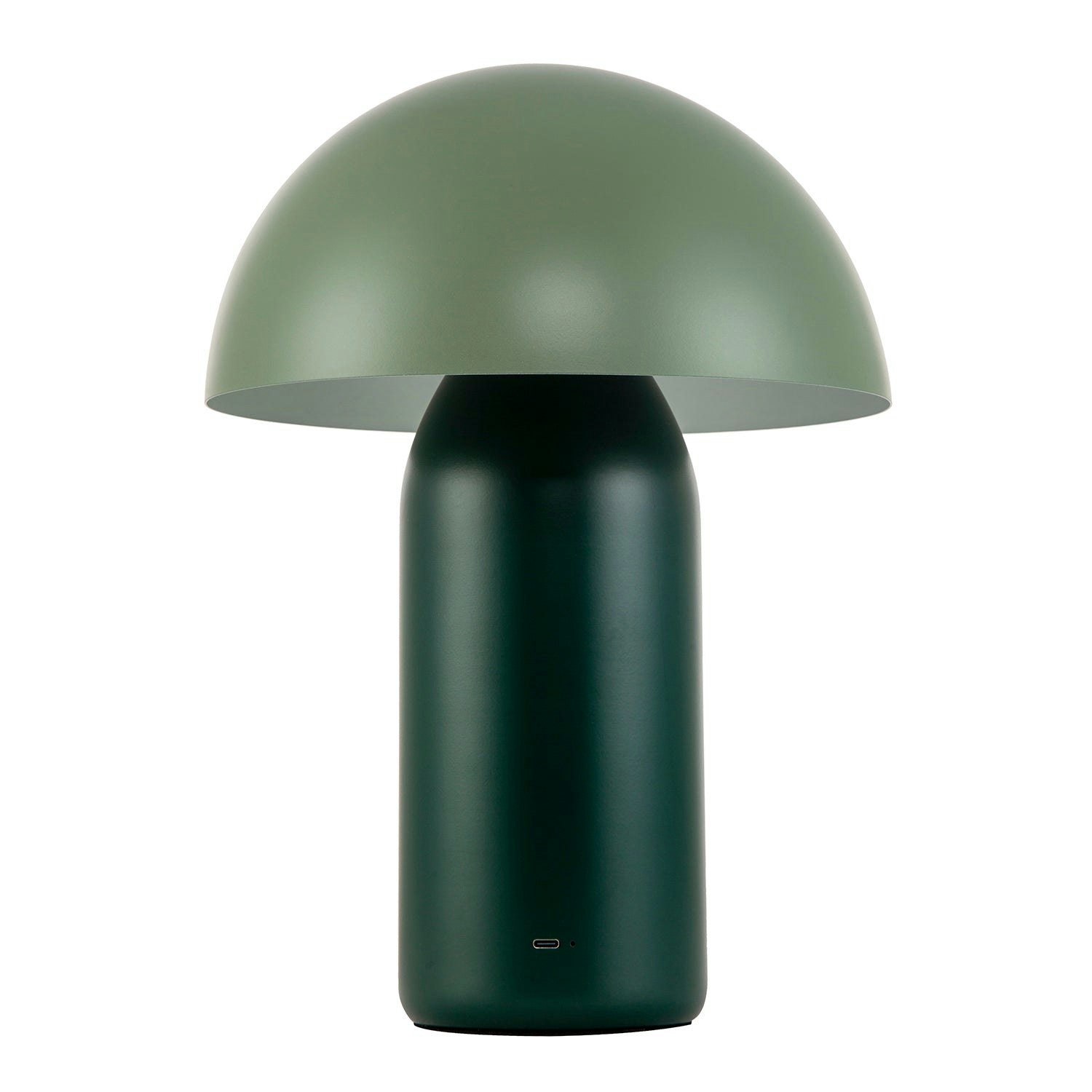 Rackhams Green Modern Rechargeable Mushroom Lamp In Two Tone With Touch Button