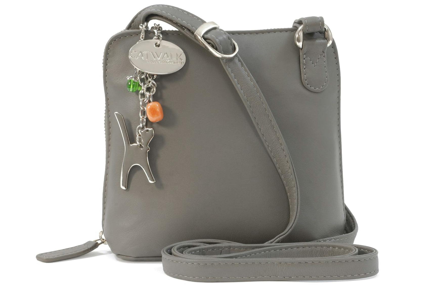 Catwalk Collection Handbags Grey Lena - Small Crossbody Bag