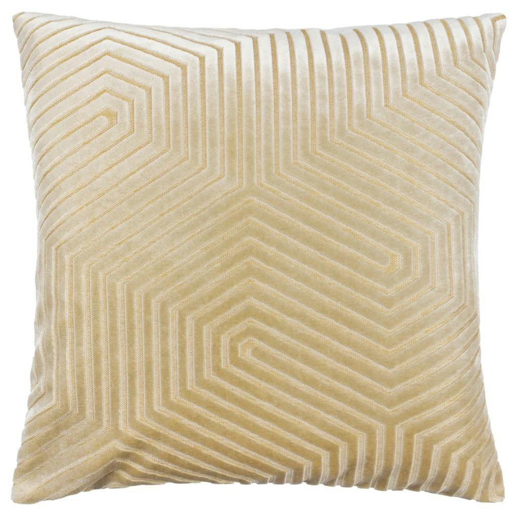 Paoletti Ivory Evoke Cut Cushion Cover - 55Cm X 55Cm - 100% Polyester