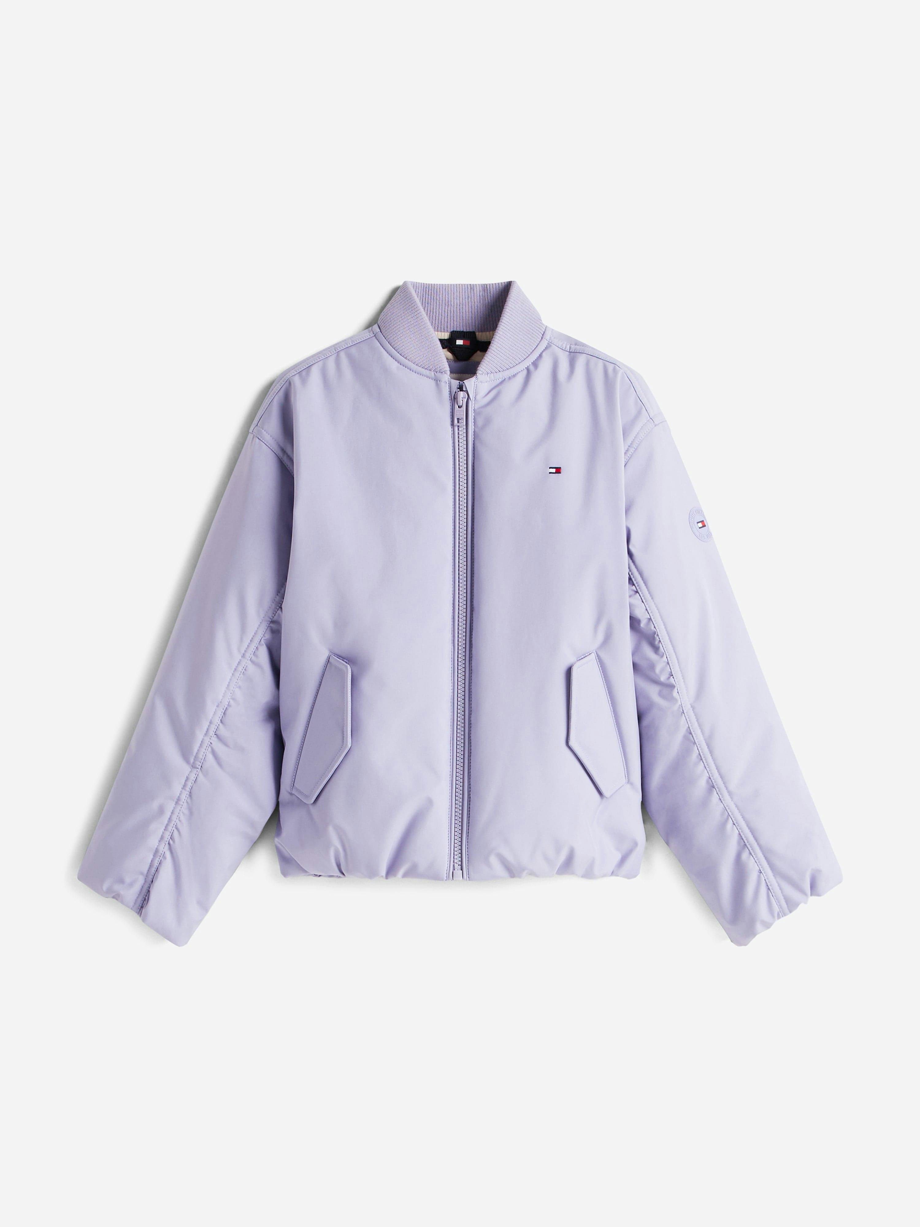 Tommy Hilfiger Girls Purple Padded Bomber Jacket In - 5 Yrs