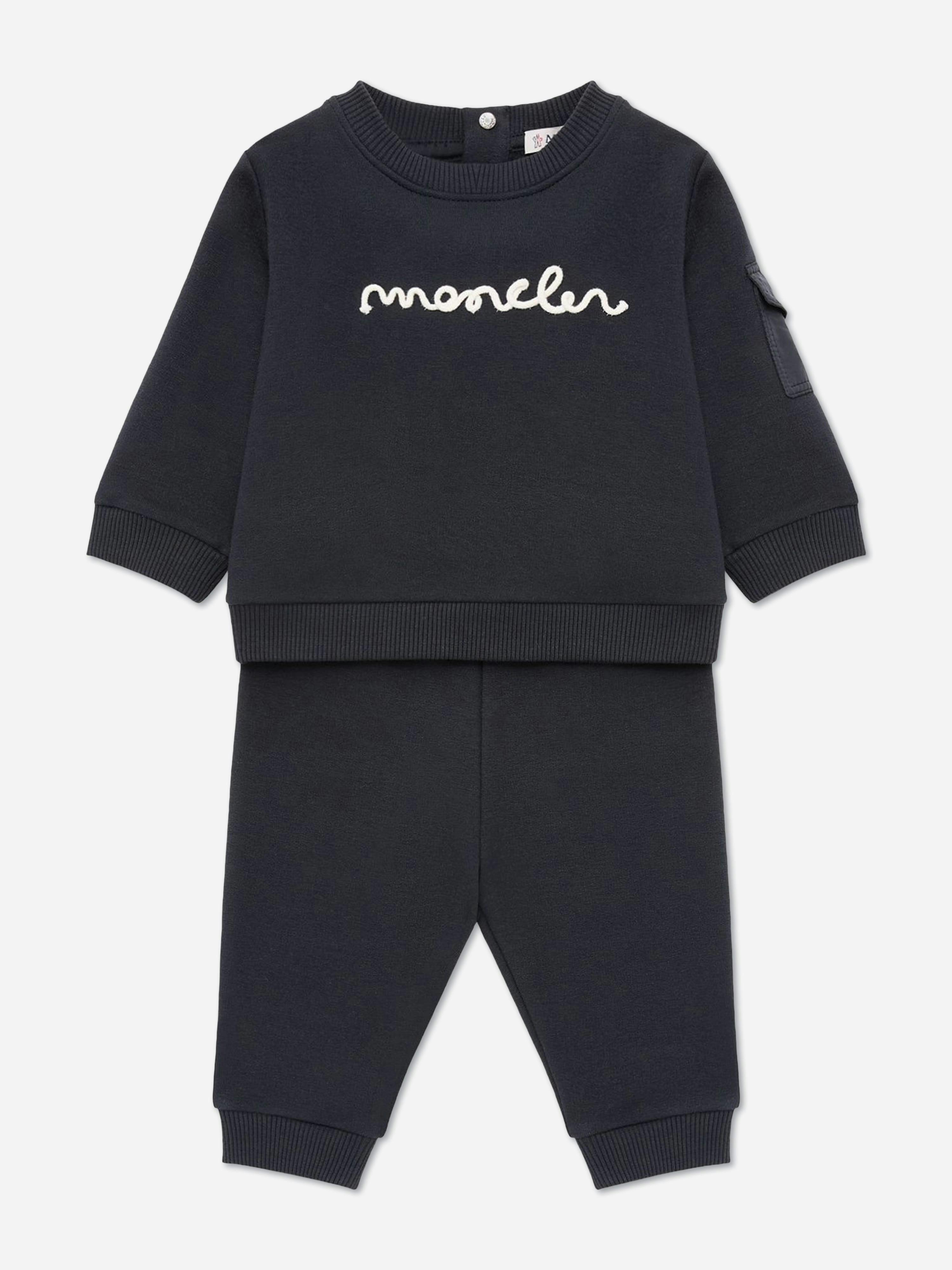 Moncler Enfant Baby Logo Tracksuit In Navy - Navy - 6 - 9 Mths