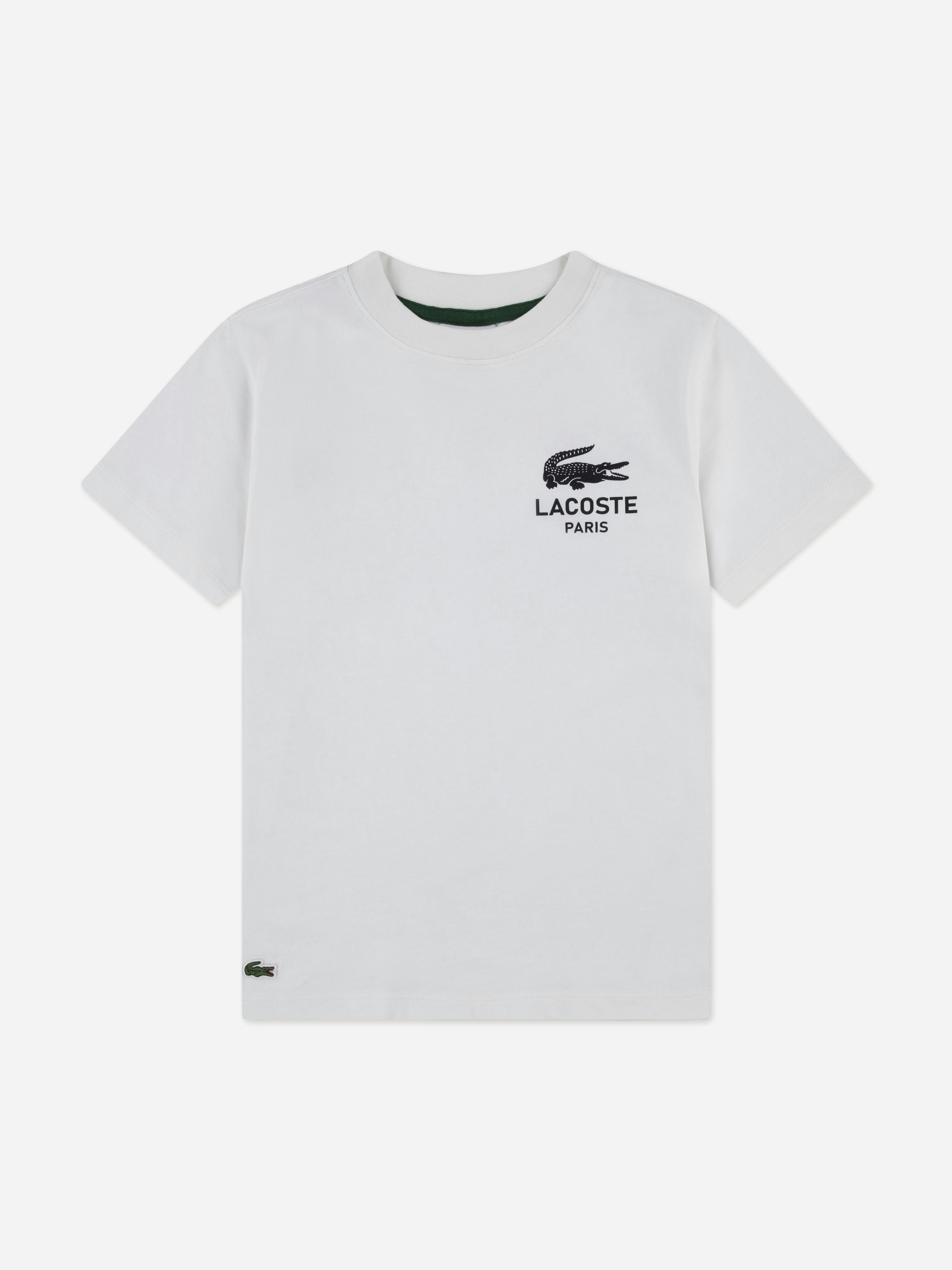Lacoste Kids Boys Ivory Lacoste Graphic Core T-Shirt In - Xl 16Yrs