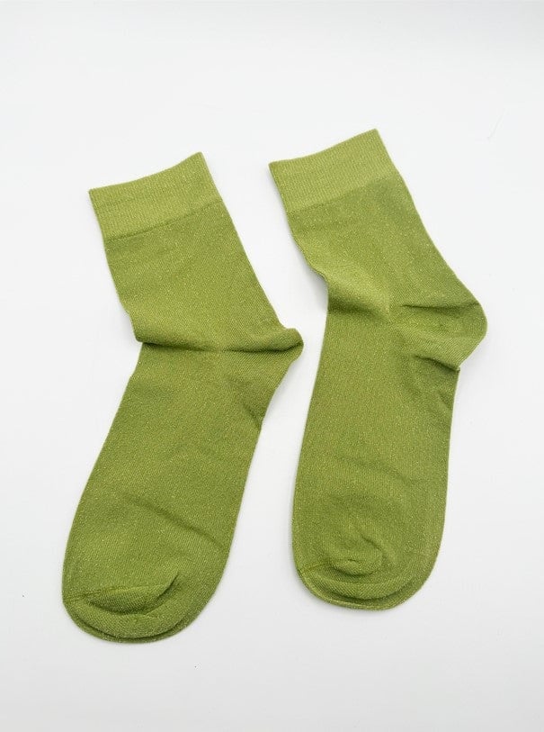 Svnx Green Glitter Socks Set - 2 Pairs - One Size - One Size