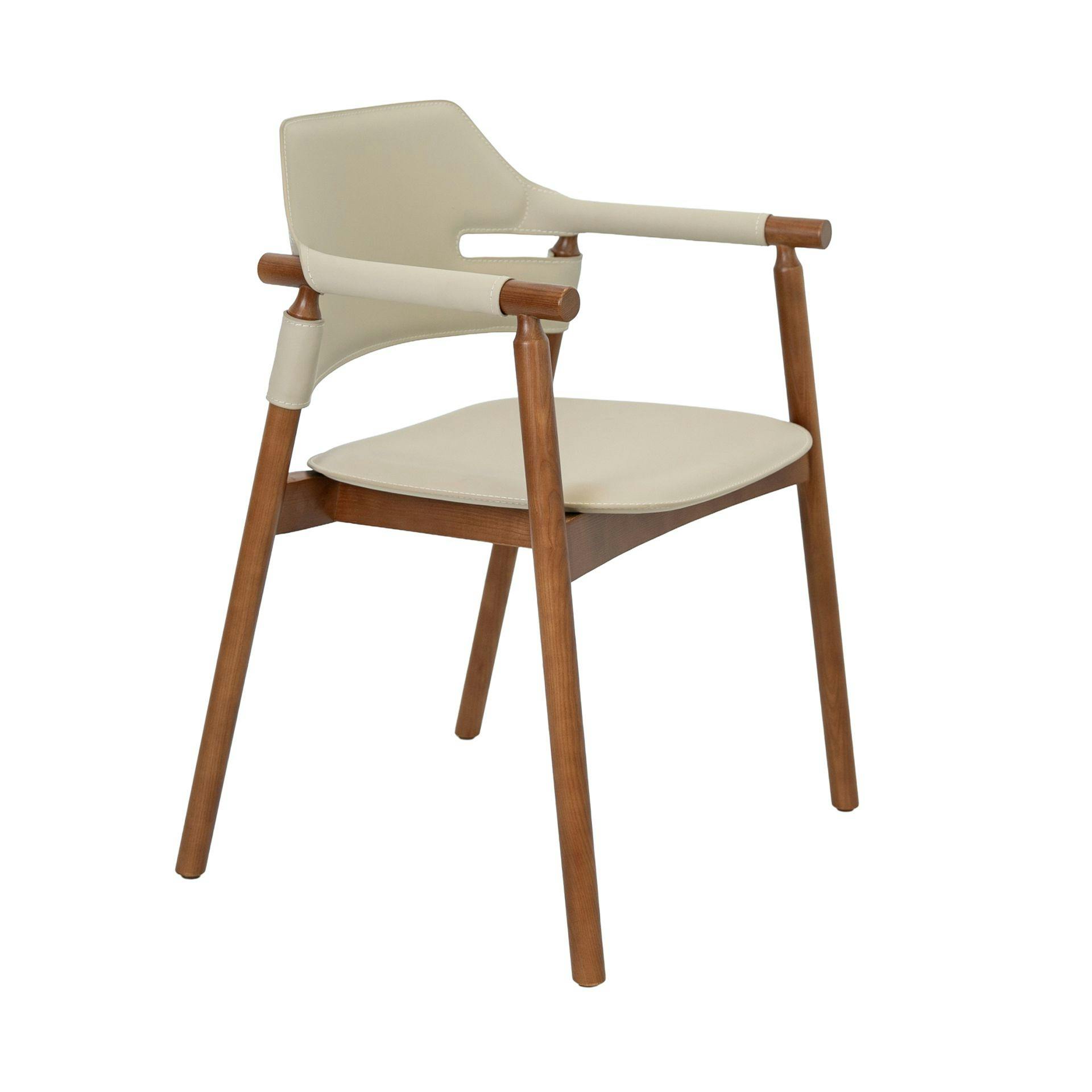 Rackhams Chair In Sand-Coloured Regenerated Leather 4252