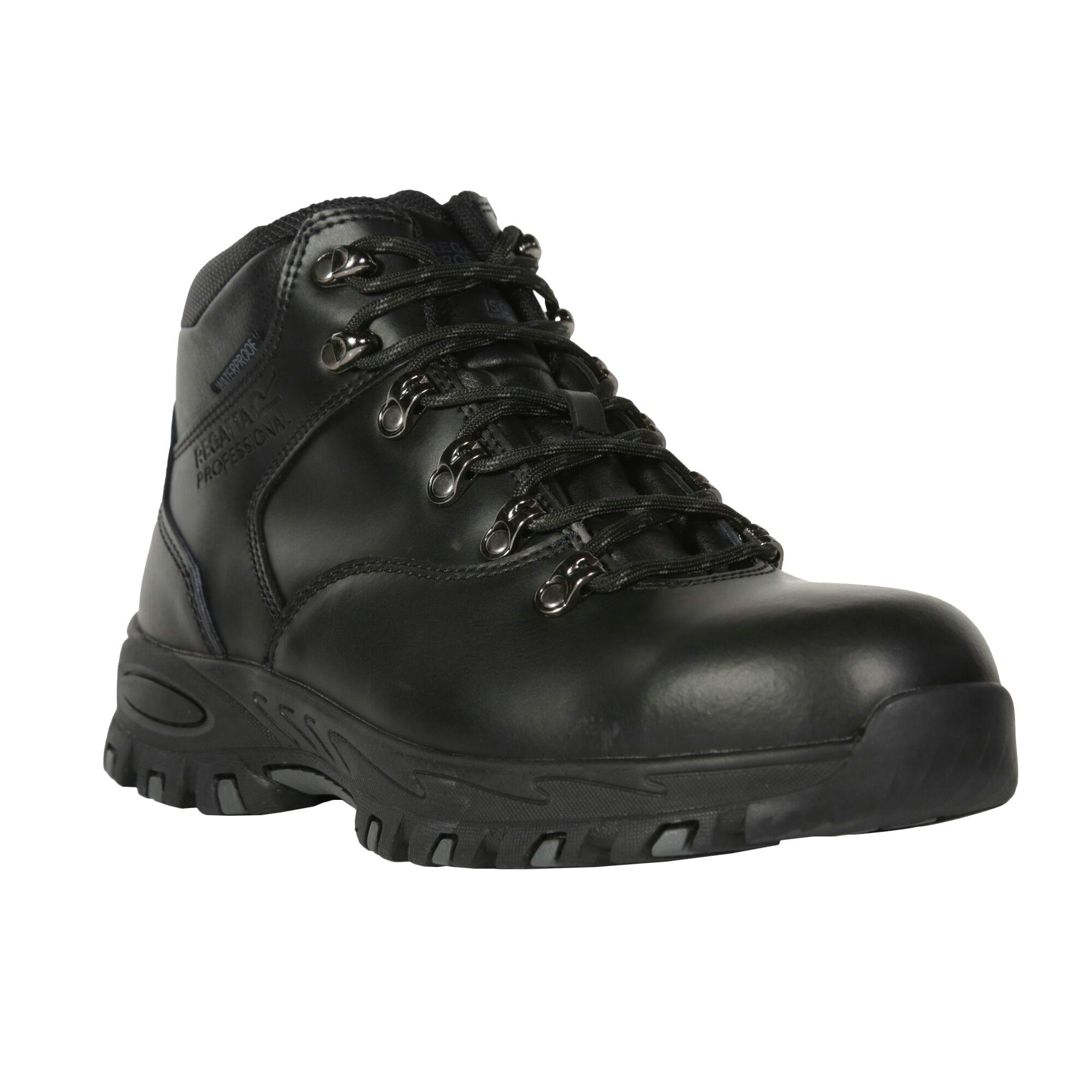 Regatta Men's Black Professional Leather Safety Boots - 7 Uk - 92% Leather/6% Polyester/2% Polyurathane