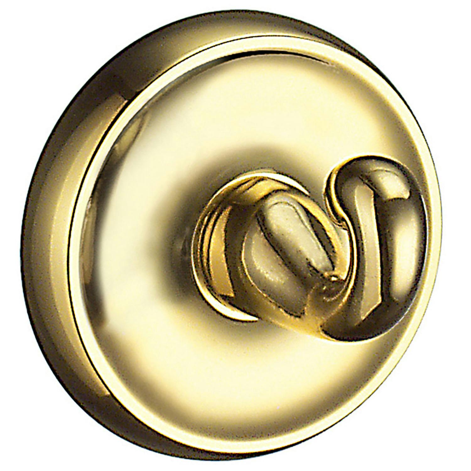 Rackhams Single Polished Brass Towel Hook (55Mm) Wall Mounted Bathroom Storage Square Robe Hooks Clothes Hanger Coat Peg