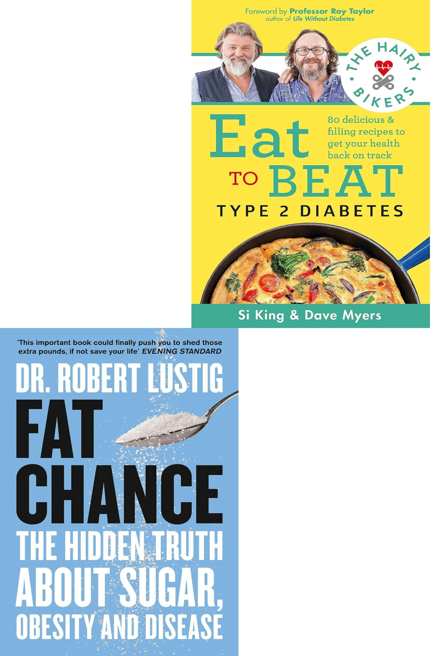 Various Publishers Fat Chance, The Hairy Biker Eat To Beat 2 Books Collection Set