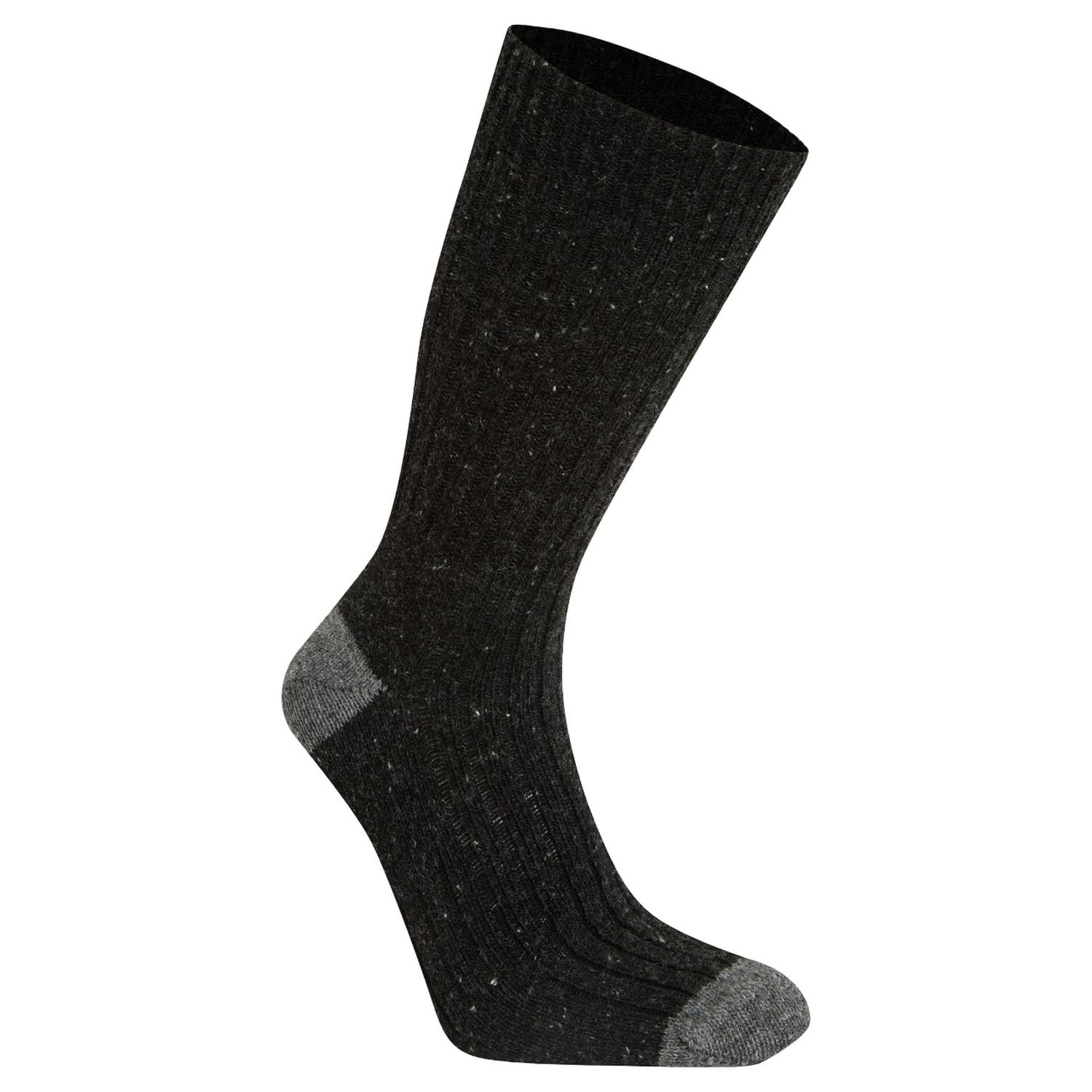 Craghoppers Unisex Black/Light/Grey Adult Torver Walking Socks - Pepper/ - Pepper/ - 3 Uk-5 Uk - 53% Wool/38% Acrylic/8% Polyamide/1% Elastane