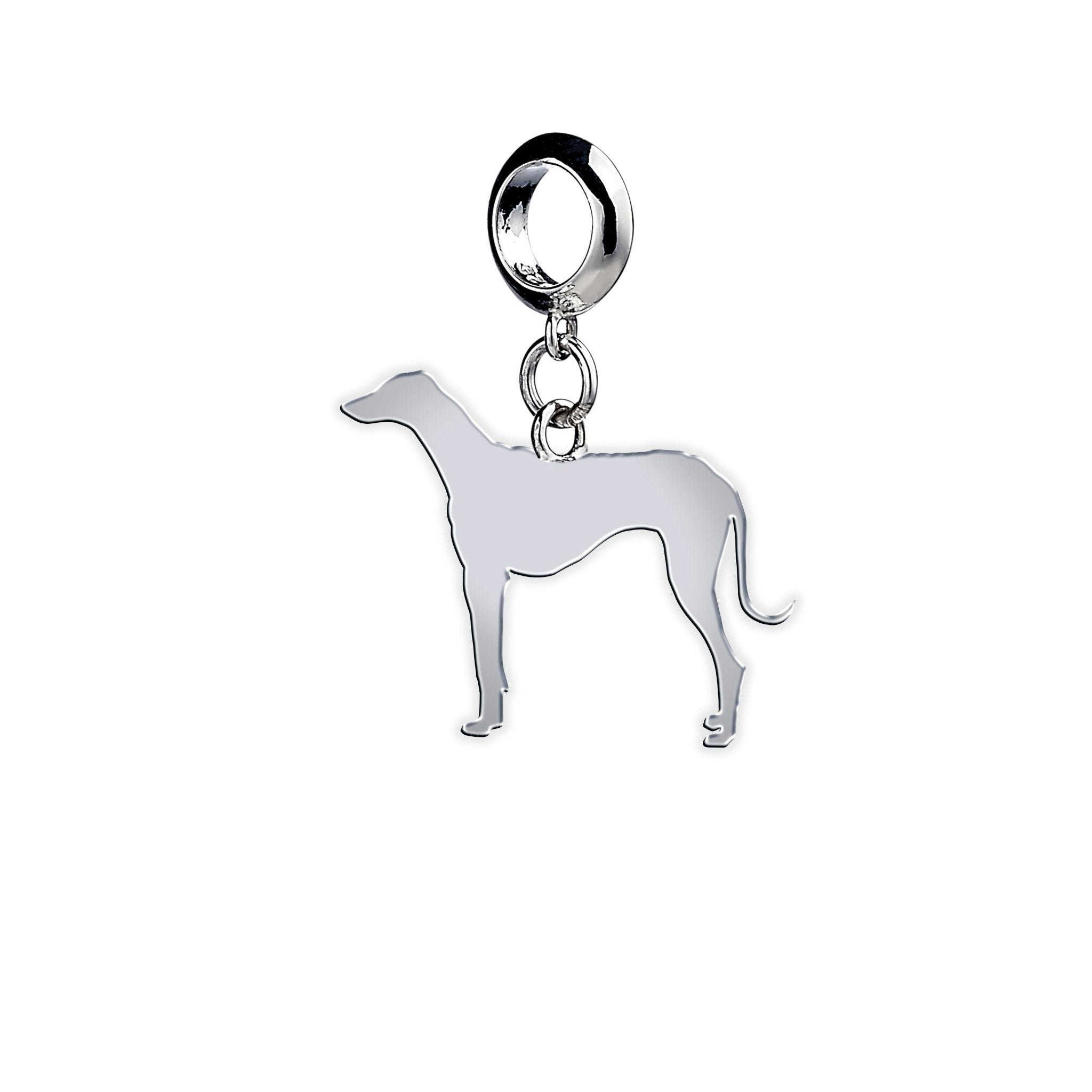 Mylee London Silver Azawakh Silhouette Charm - Yes - Slider Charm