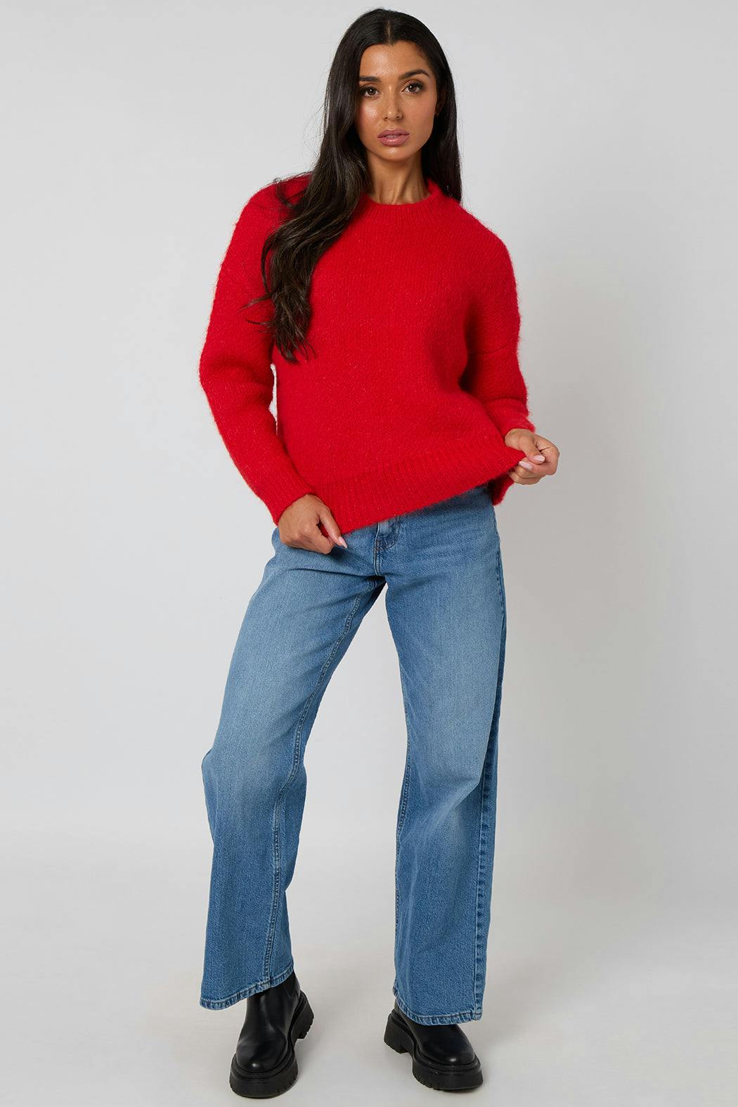 Urban Bliss Red Wool-Blend Jumper - S