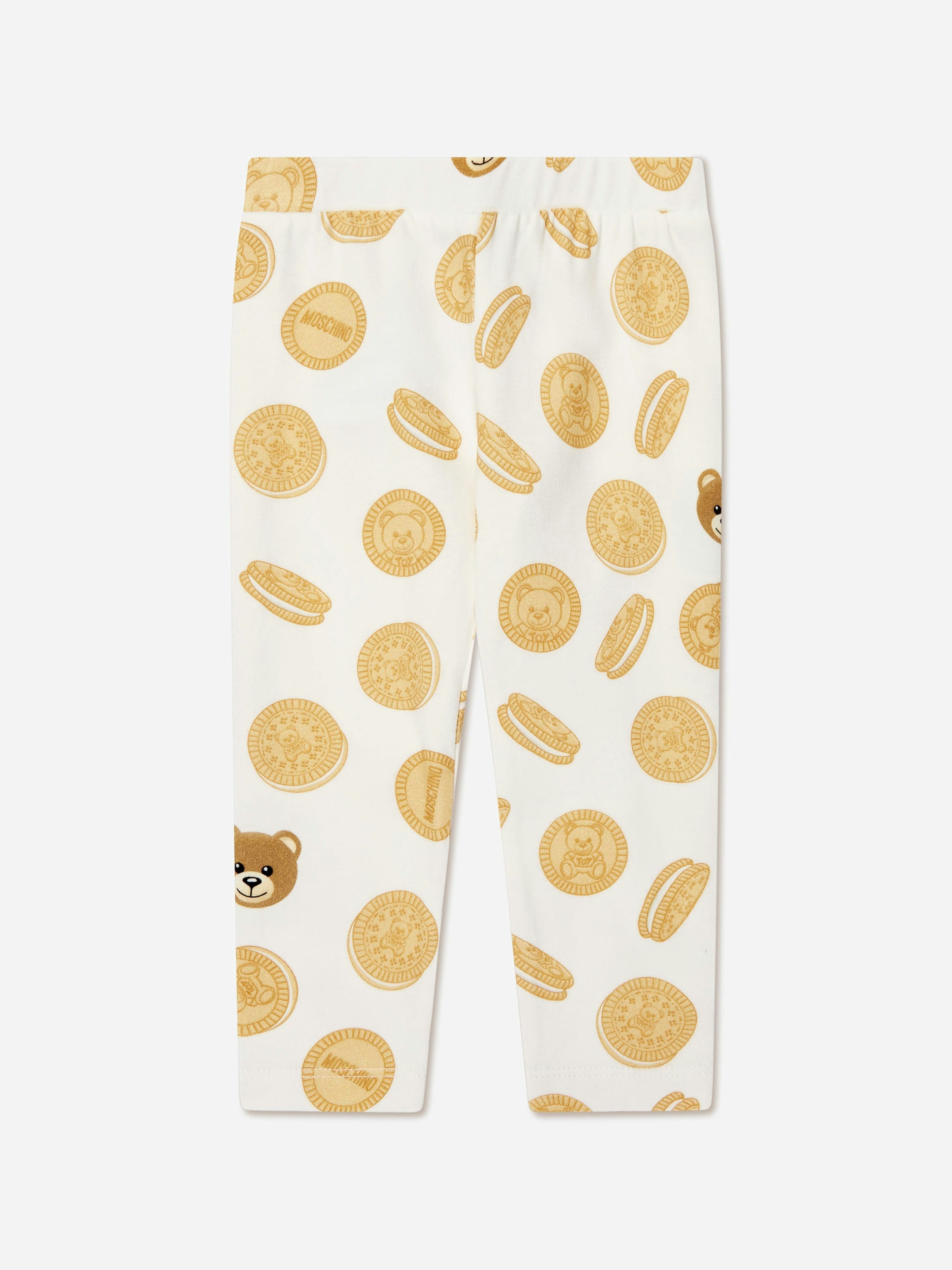 Moschino Kids Girls Ivory Moschino Baby Cookie Leggings In - 6 - 9 Mths