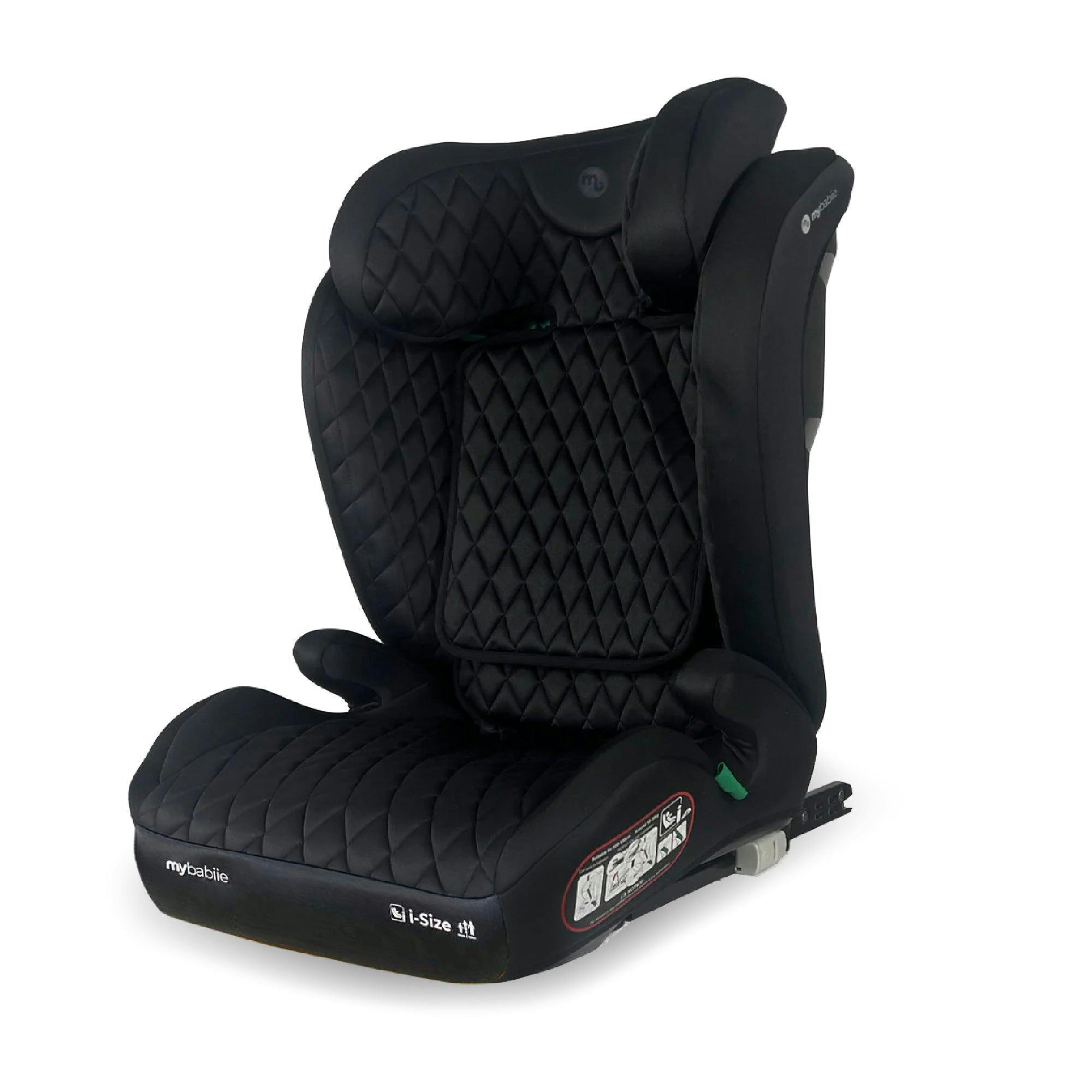 My Babiie Black Mbcs23 High-Back Booster R129 Car Seat With Isofix - Quilted