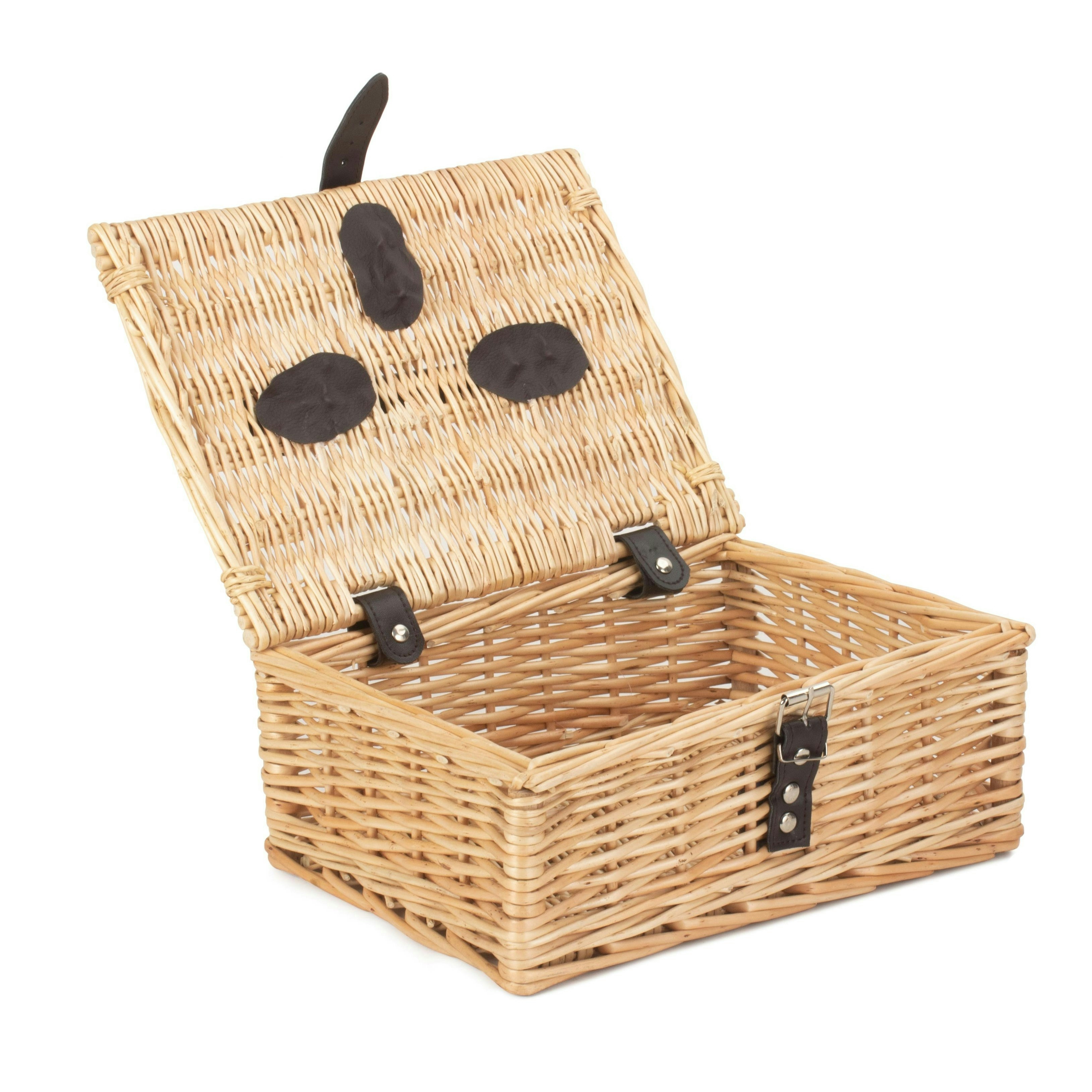 Rackhams Brown Buff Willow Wicker Picnic Basket