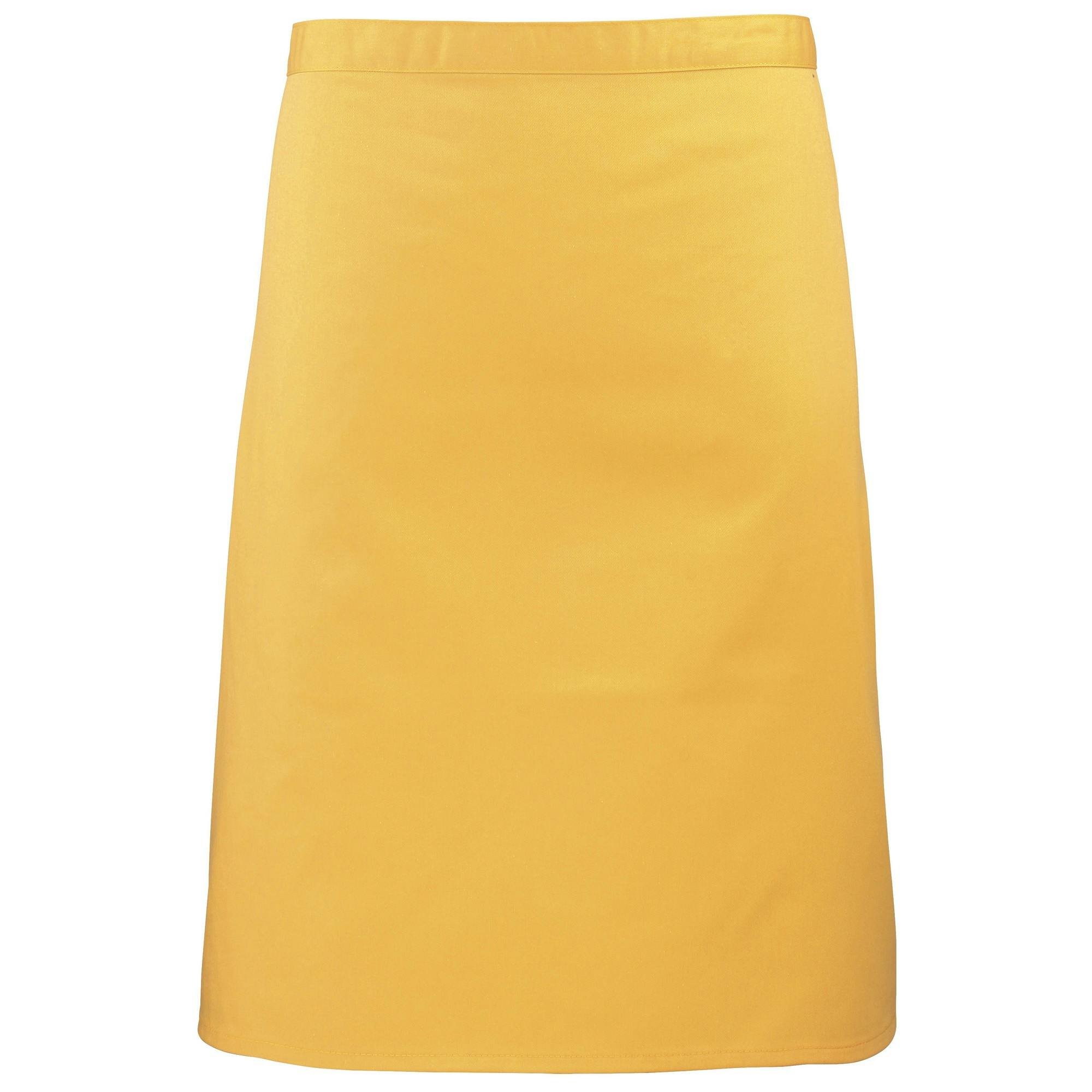 Premier Women's Yellow Mid-Length Apron In - Image 2