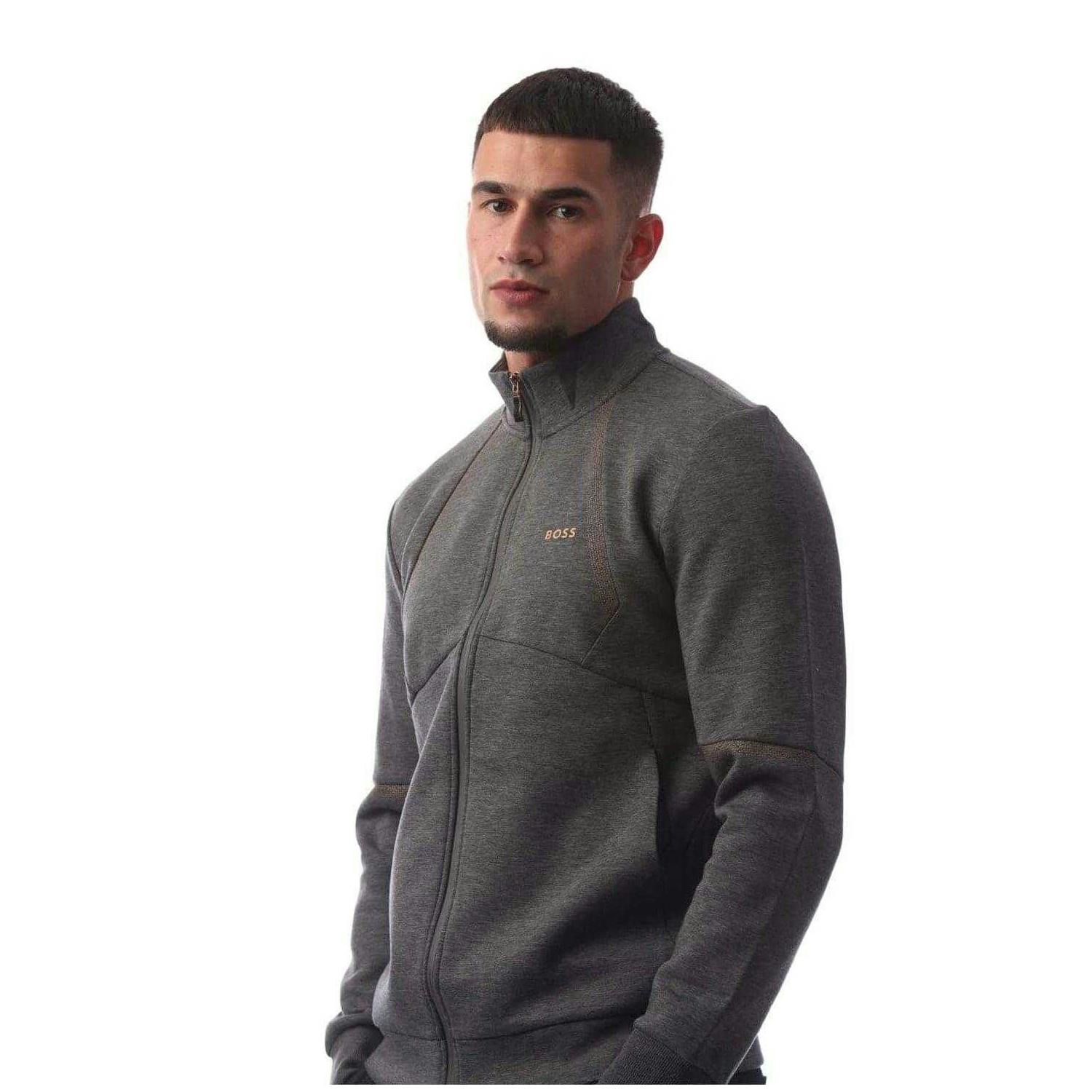 Boss Men's Grey Regular Sweatshirt - Medium - S - Medium - 95% Cotton/5% Elastane