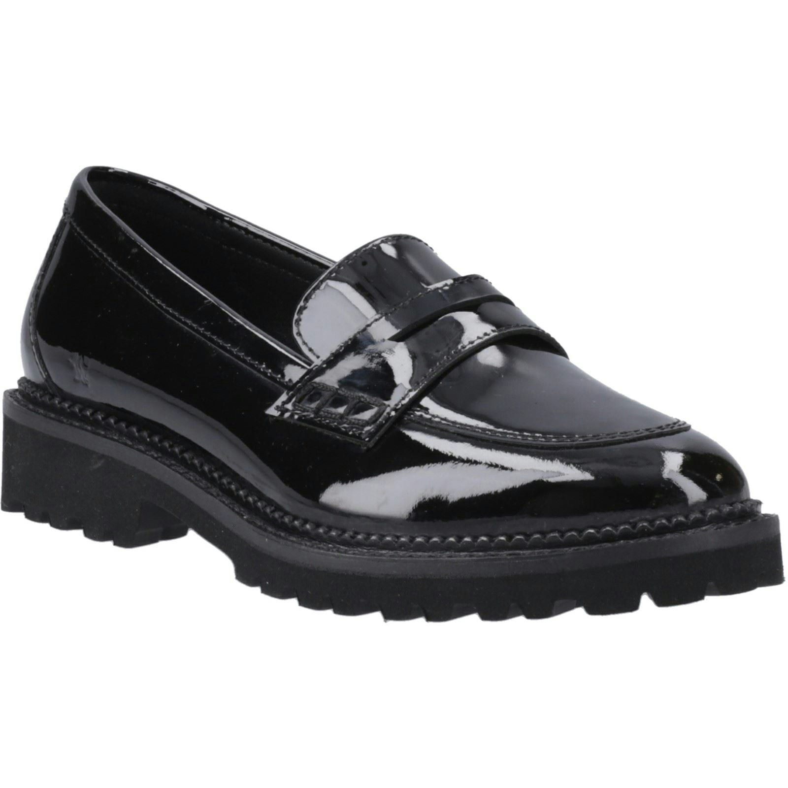 Hush Puppies Girls Black Grazia Leather 'S Loafers - Size 7