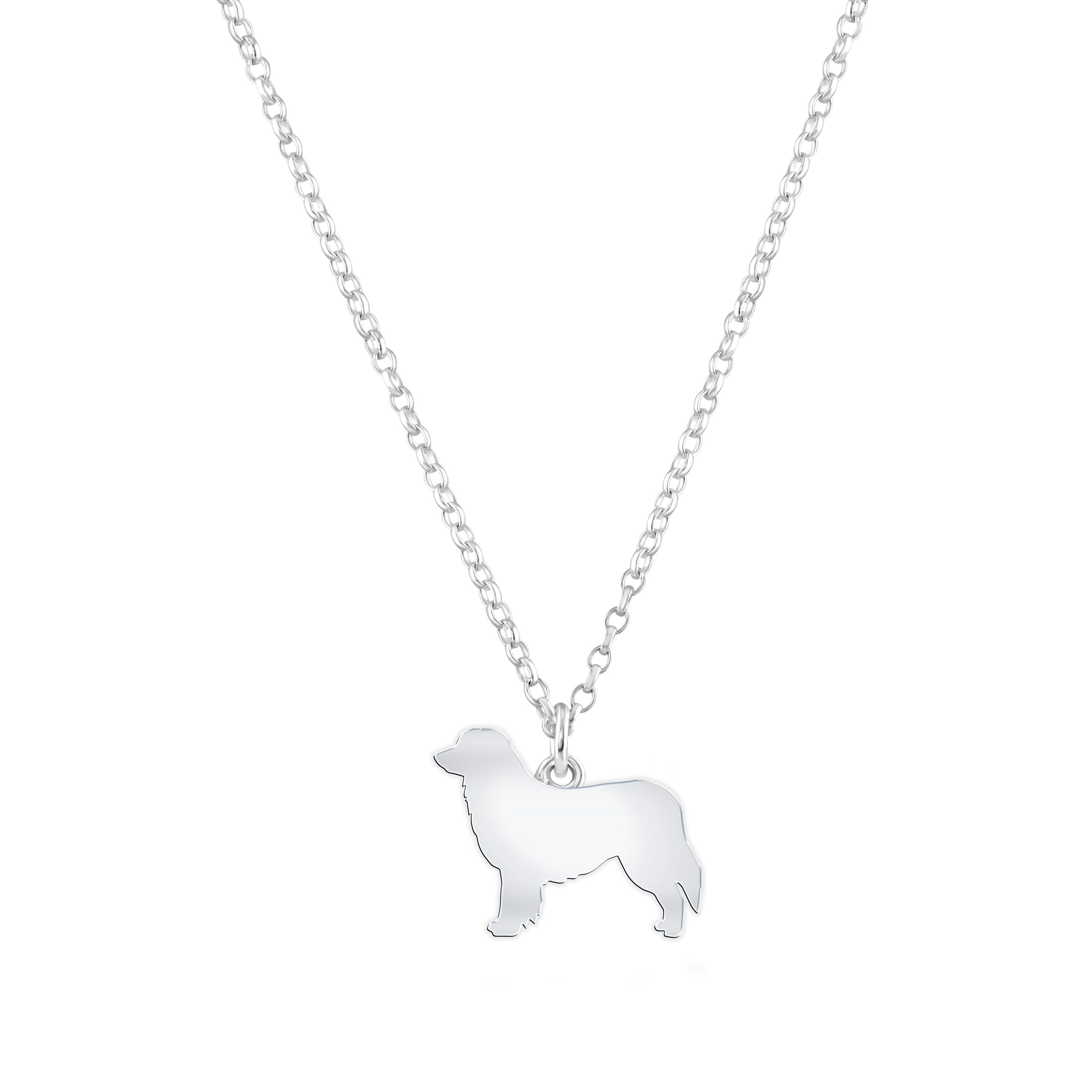 Mylee London Silver Hovawart Silhouette Necklace - Personalised - Yes