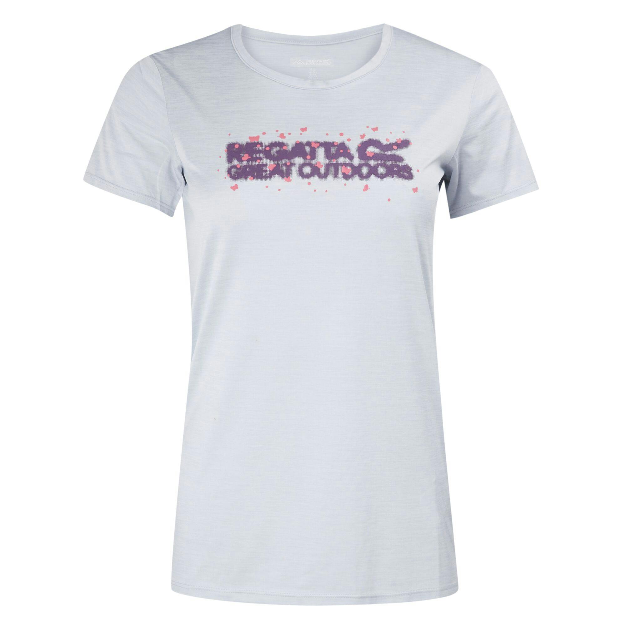 Regatta Women's / Fingal Viii Logo Marl T-Shirt - Cyberspace - 16 Uk - Cyberspace - 100% Polyester