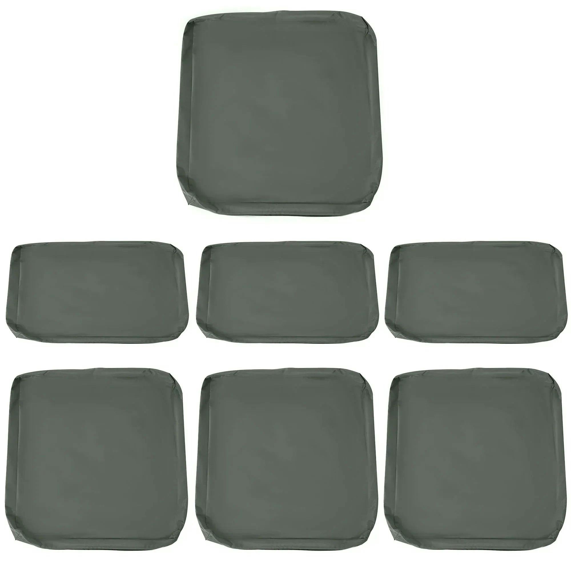 Outsunny Rattan Outdoor Seat Cushion Covers ONLY, Grey | Garden Furniture Covers Replacement - Image 5