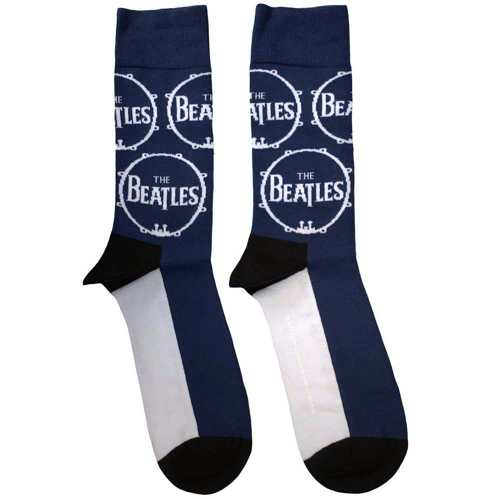 Paradiso Clothing Unisex Blue The Beatles Drum Logo Repeat Ankle Socks