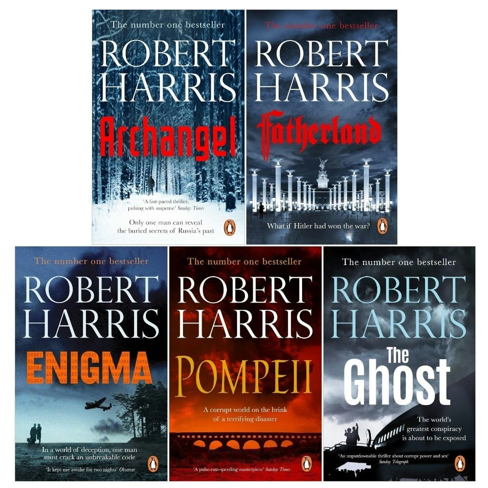 Various Publishers Robert Harris Series 5 Books Collection Set (Enigma, Fatherland, Archangel, Pompeii, The Ghost)