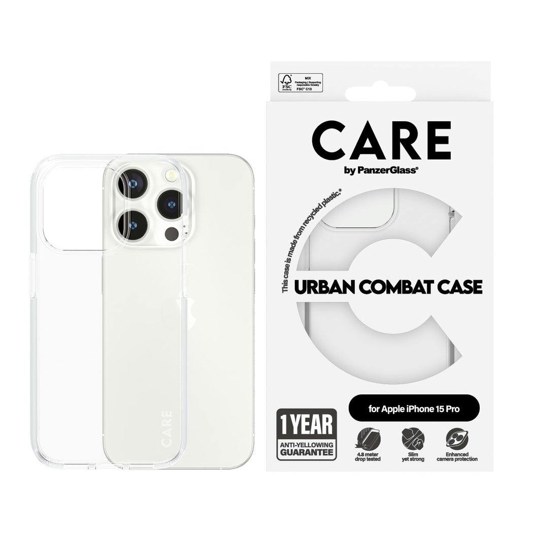 Panzerglass Yellow Panzer Glass Care Urban Combat Case For Iphone 15 Pro 6.3" Clear - 1422