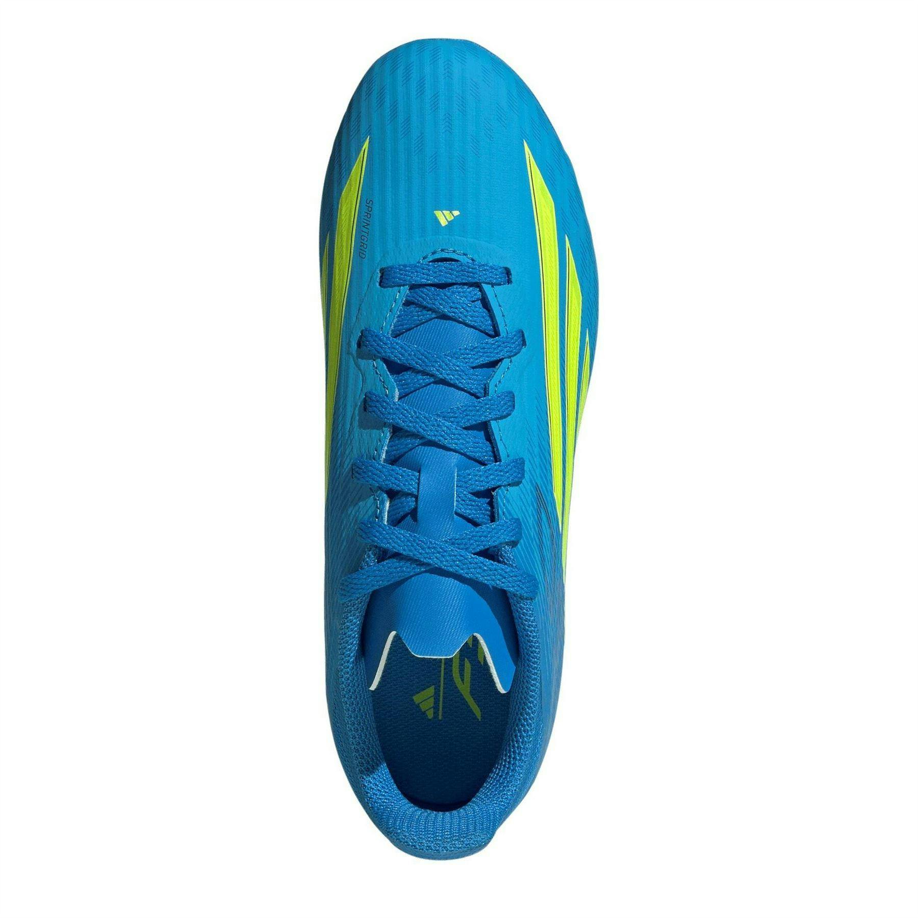 Adidas Blue/Yellow Kids F50 League Firm Ground Football Boots - 5 Uk Child - 100% Mixed