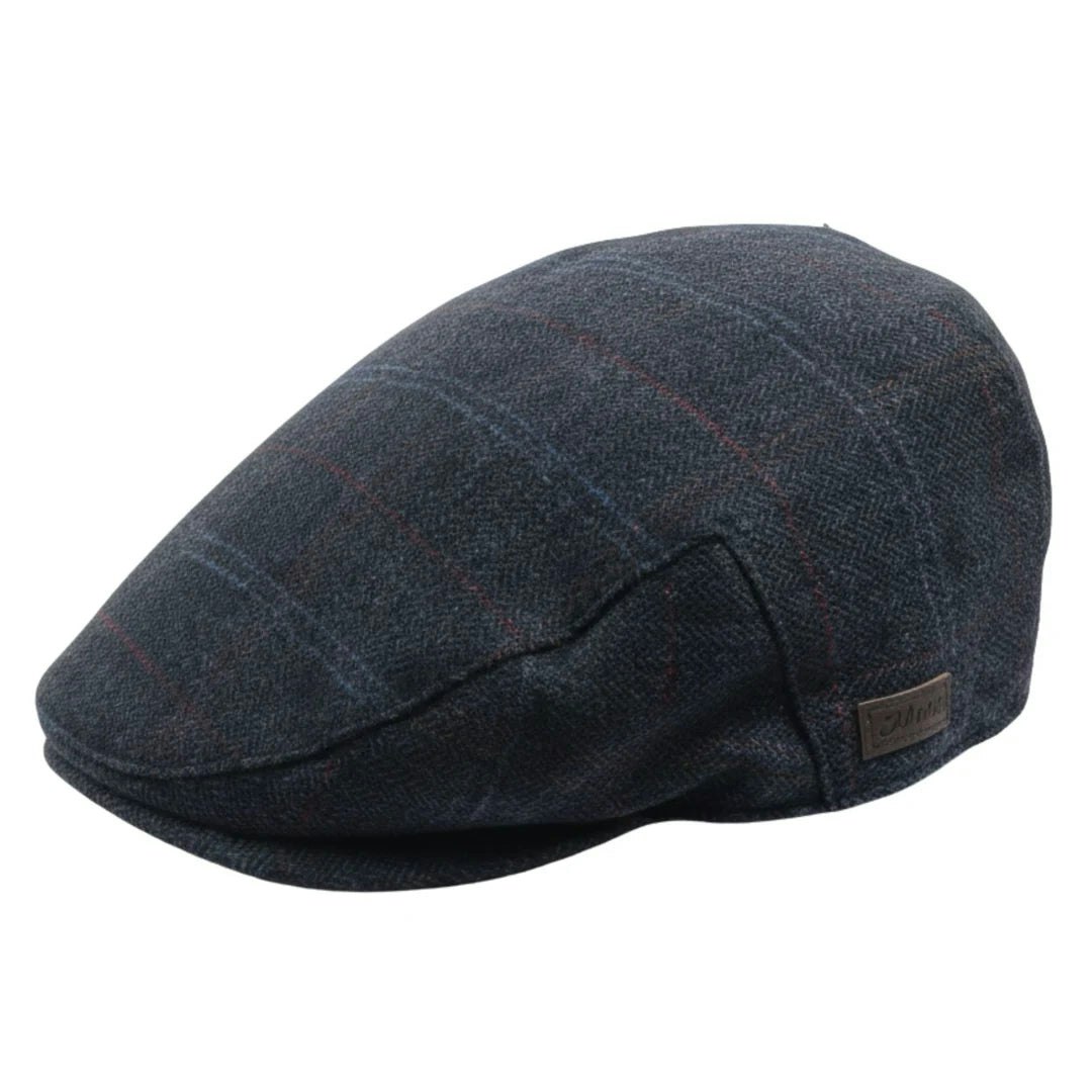 Truclothing Men's Wool Blend Herringbone Plaid Ivy Flat Cap - L/Xl