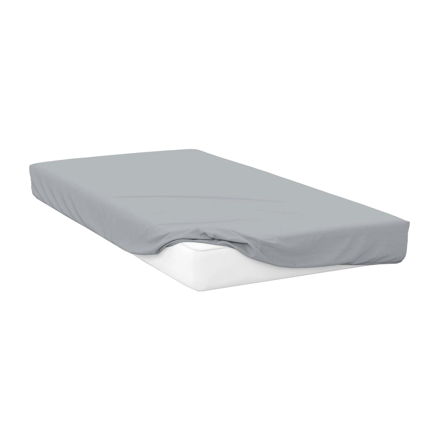 Rackhams Grey Percale Extra Deep Fitted Sheet - Cloud - Cloud - King - 100% Combed Cotton