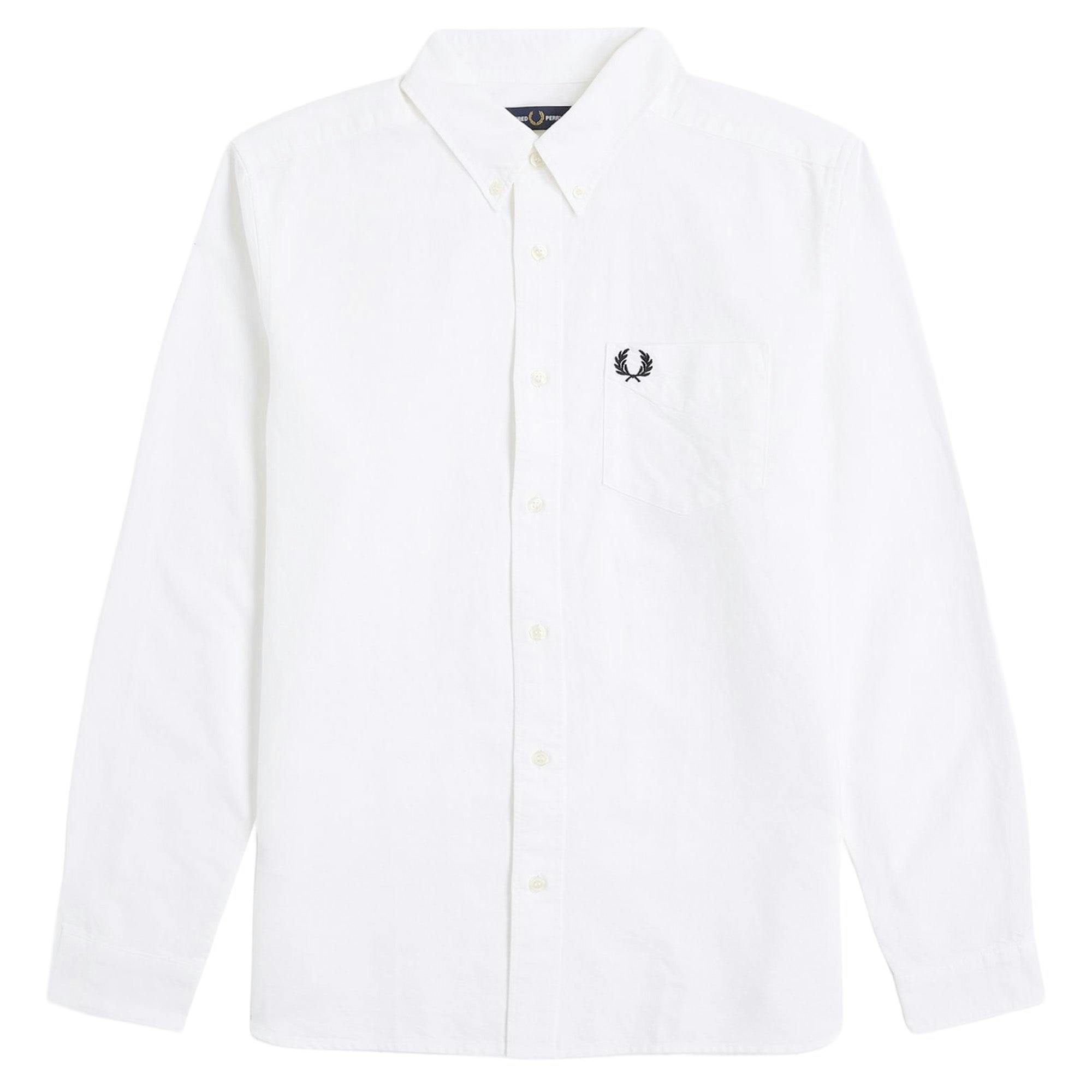 Fred Perry White Oxford Shirt - Small