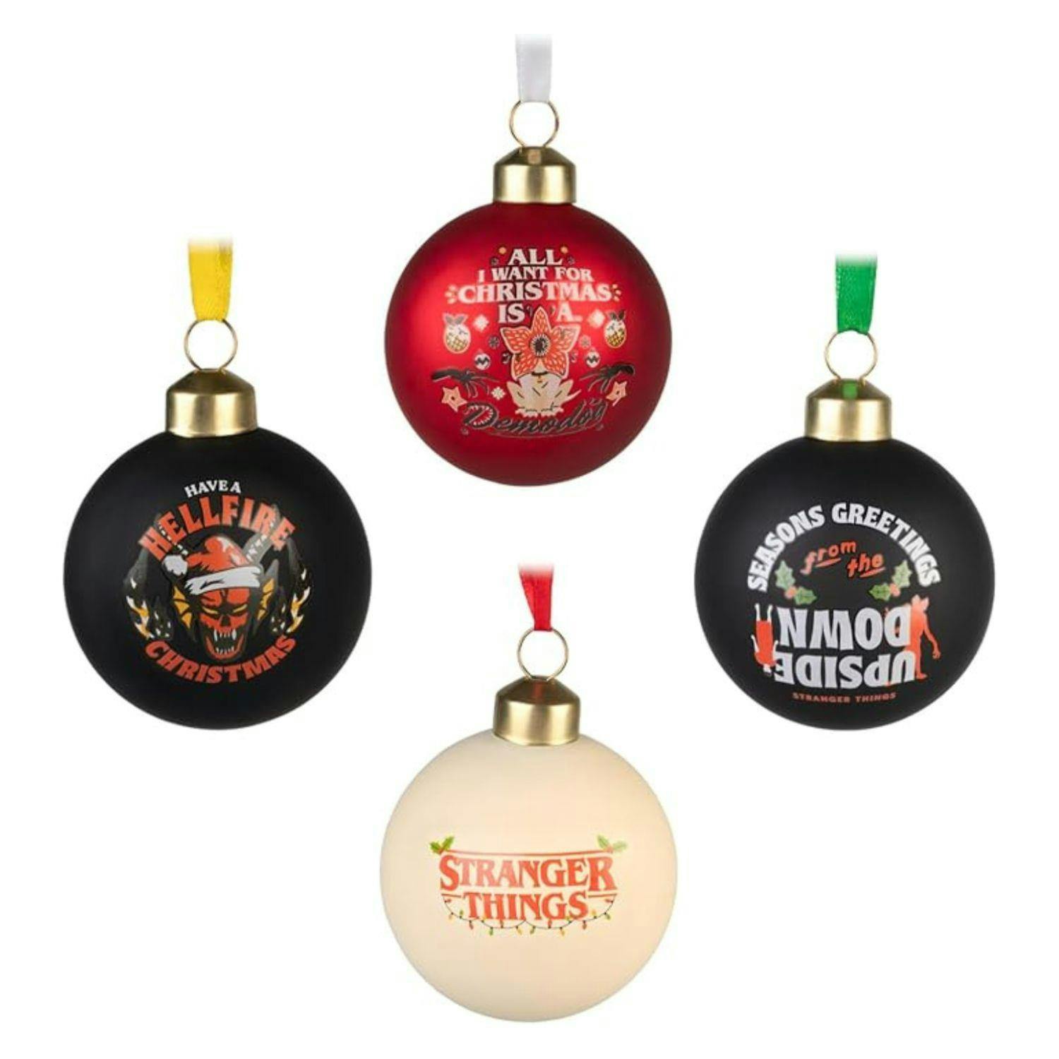  - Stranger Things Set Of 4 Christmas Baubles Multi - Image 4