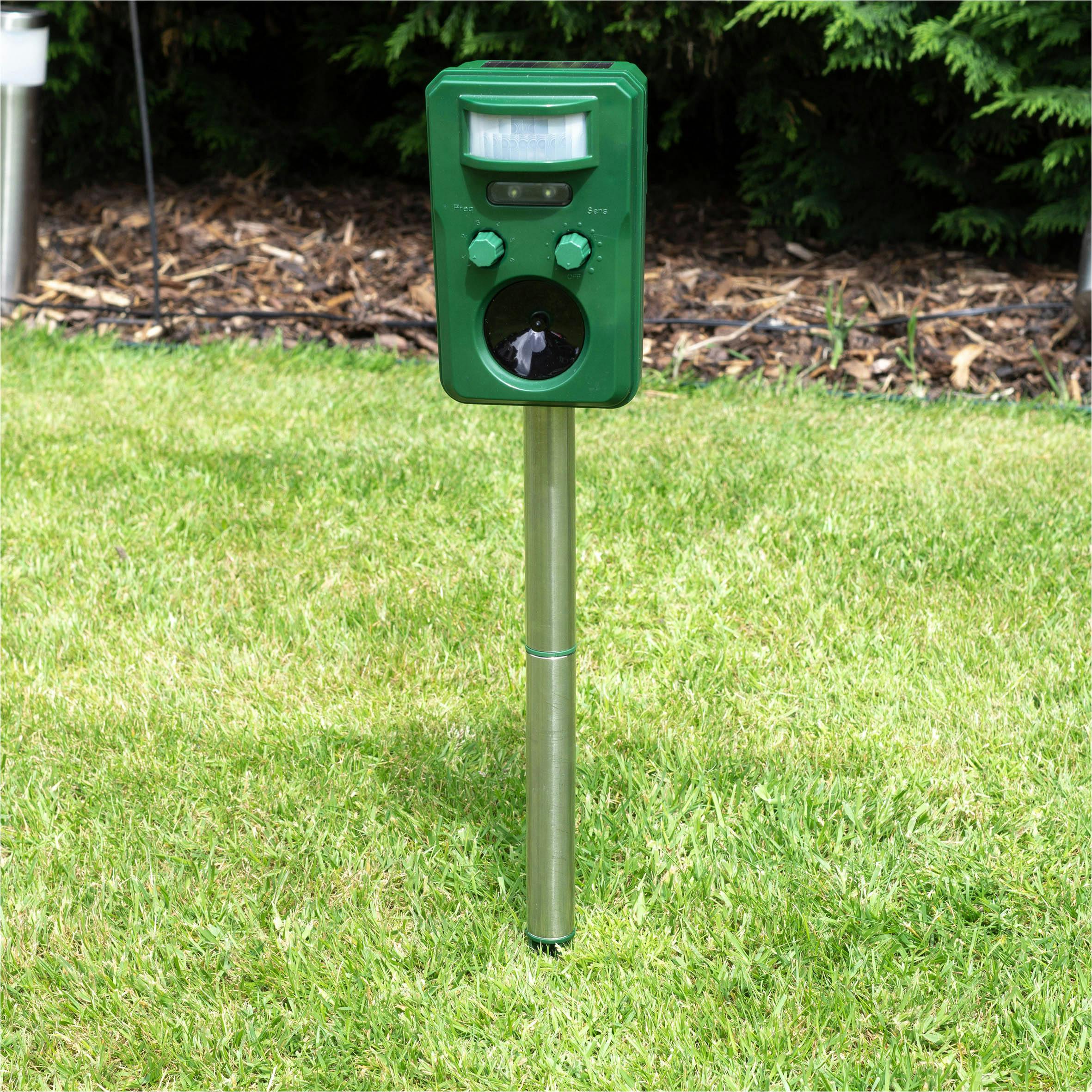 Rackhams Light Solar Powered Ultrasonic Strobing Animal Repeller