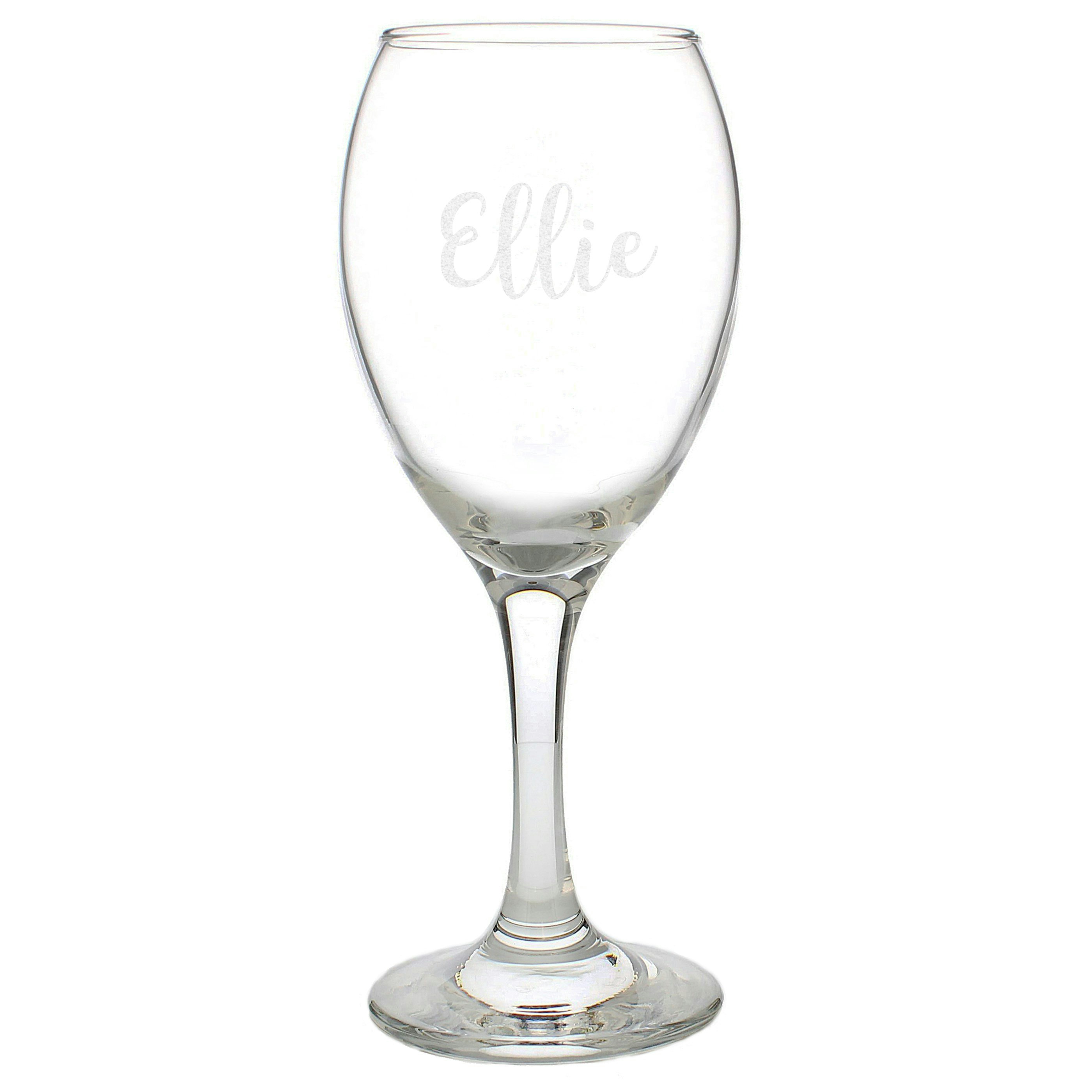 Personalised Memento Company Personalised Name Only Engraved Wine Glass
