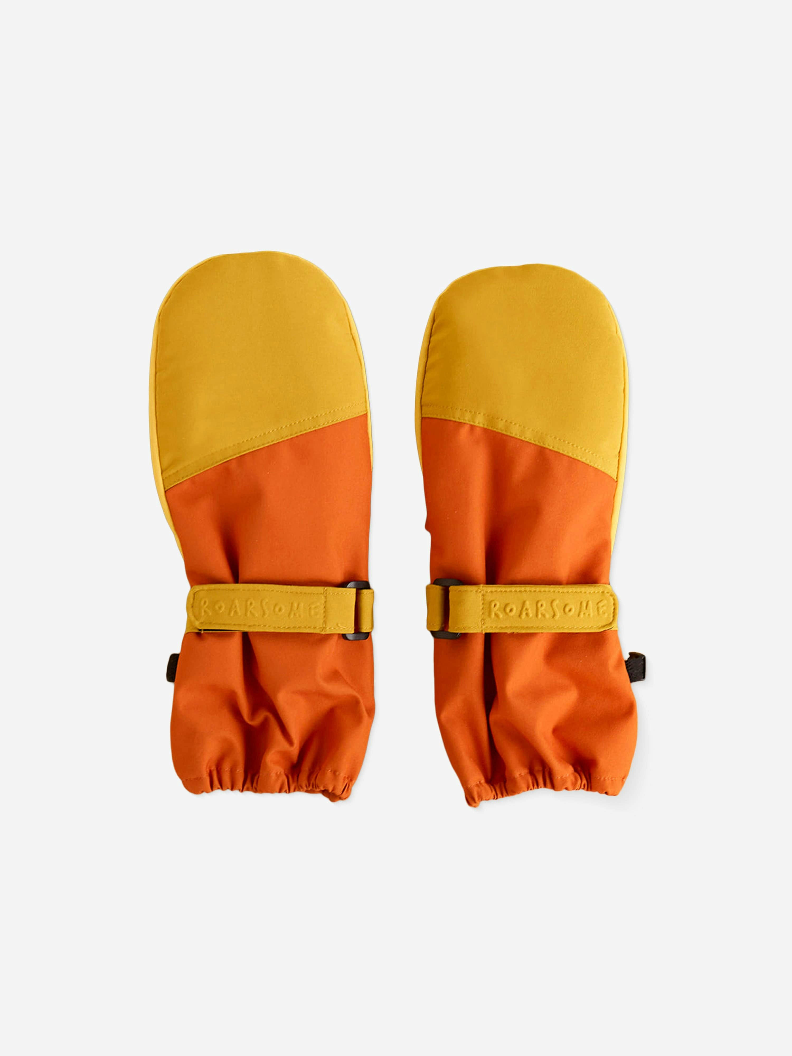 Roarsome Boys Yellow Kids Ski Gloves In - 3 - 4 Yrs