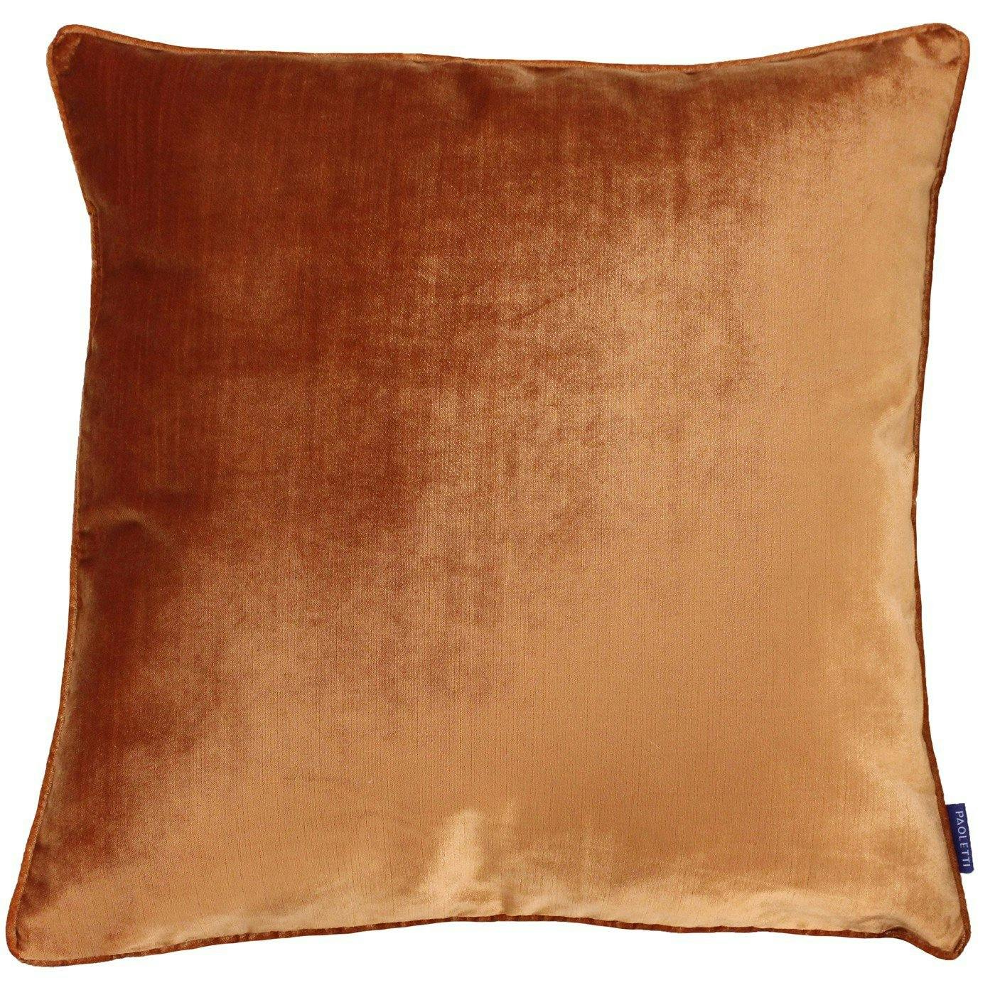 Riva Home Luxe Velvet Cushion Cover - Rust - 55 X 55Cm - Rust - 100% Polyester