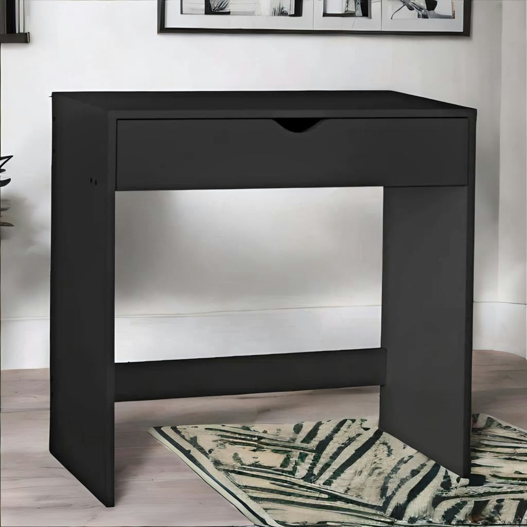 Rackhams Black 1 Drawer Make Up Dressing Table