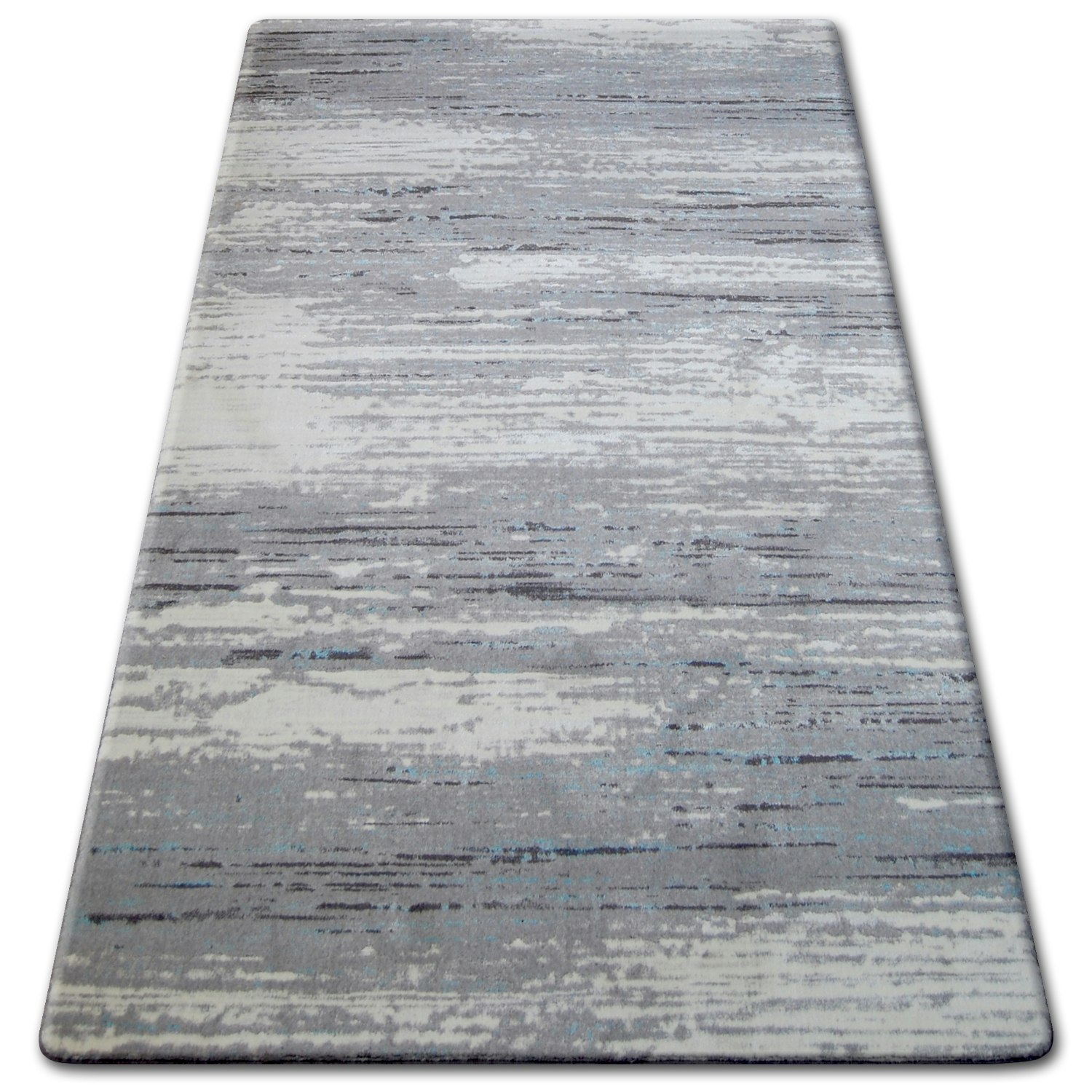 Rugsx Grey Andere Rectangular Rug - Abstract Striations - 80Cm X 150Cm