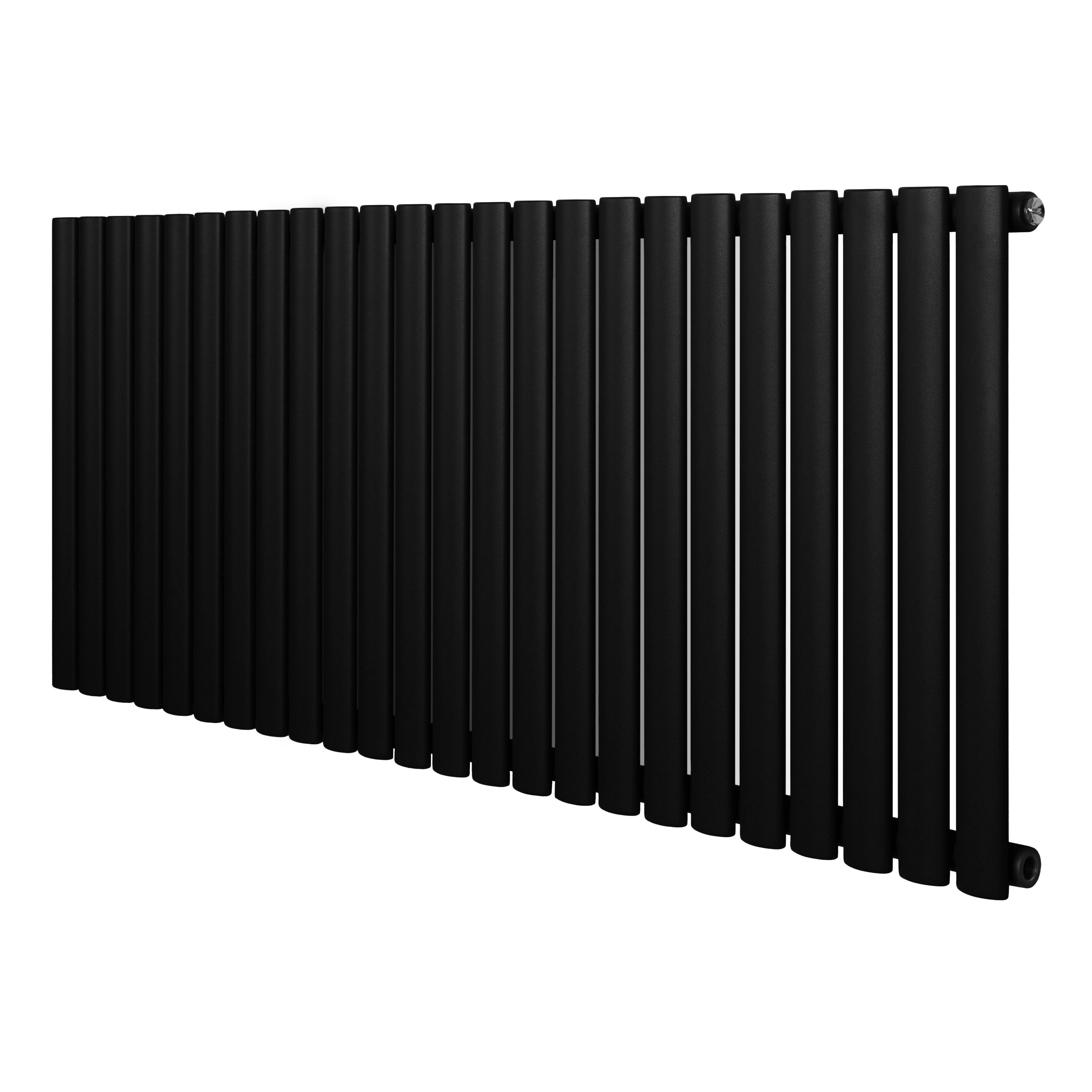 Monstershop Black Oval Single Column Radiator - 600 X 1440Mm