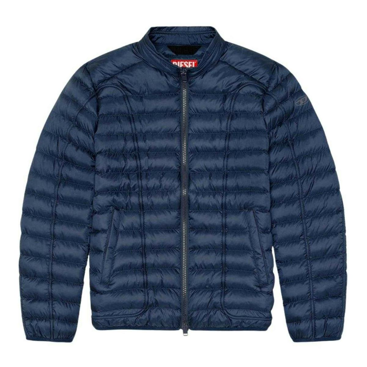 Diesel Unisex Blue Adult Quilted Jacket - Xxl - 100% Polyester