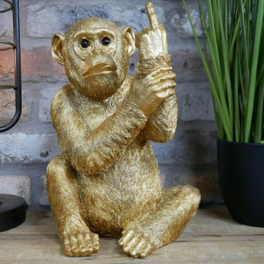 Rackhams Golden Quirky Monkey Figurine