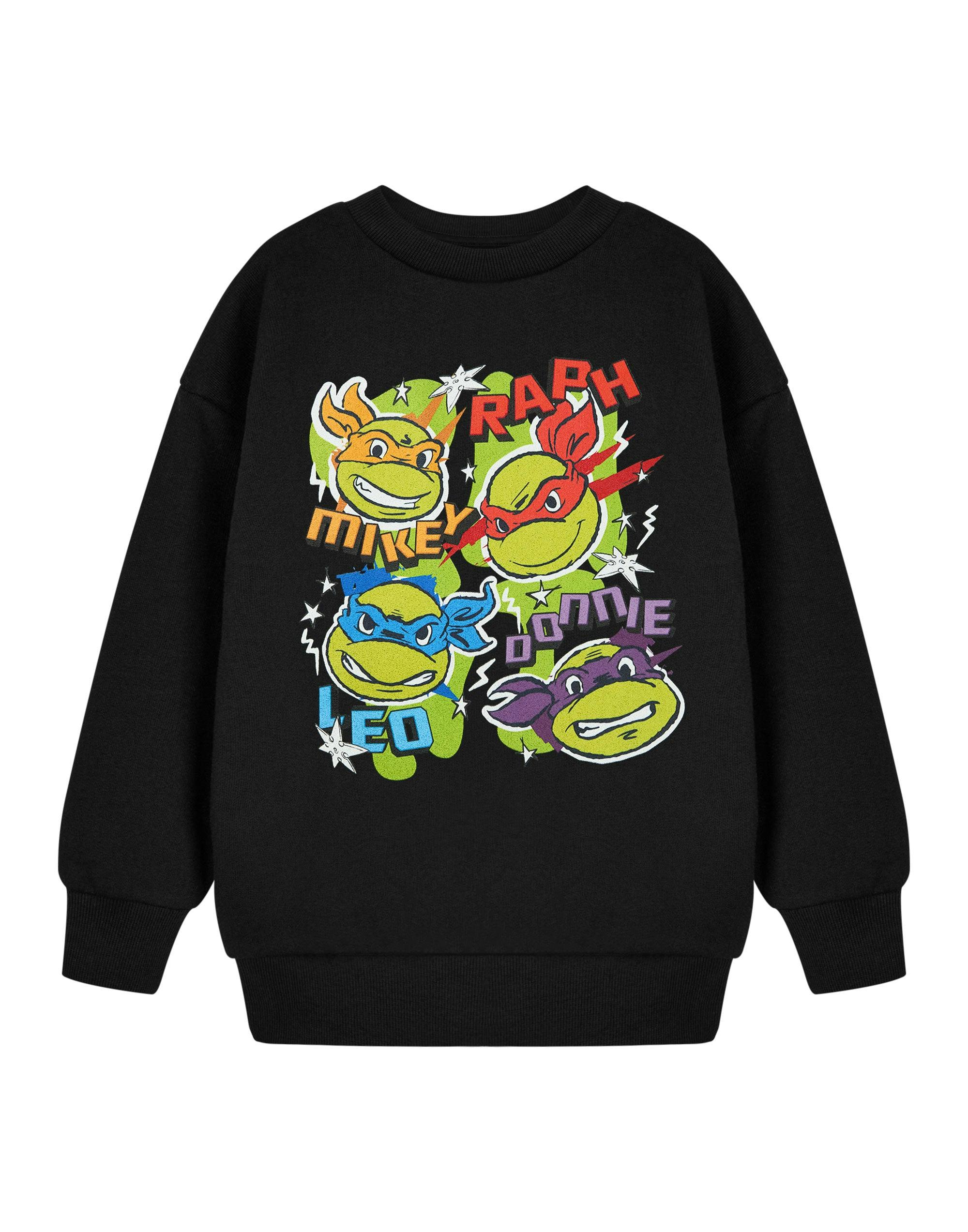 Vanilla Underground Boys Black Teenage Mutant Ninja Turtles Ninja Sweatshirt - 3-4 Years