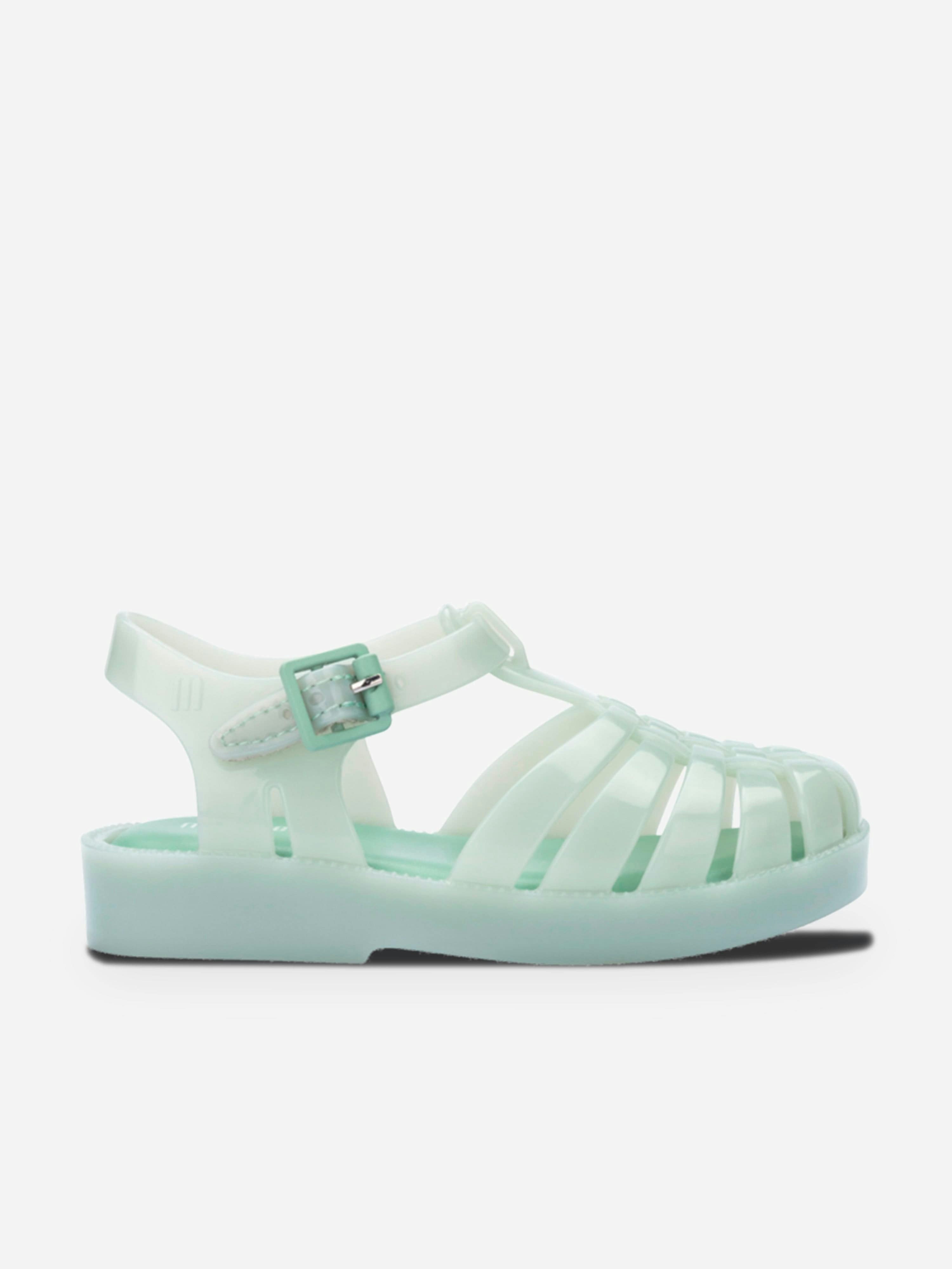 Mini Melissa Girls Green Possession Sandals In - Eu 34 Uk 2