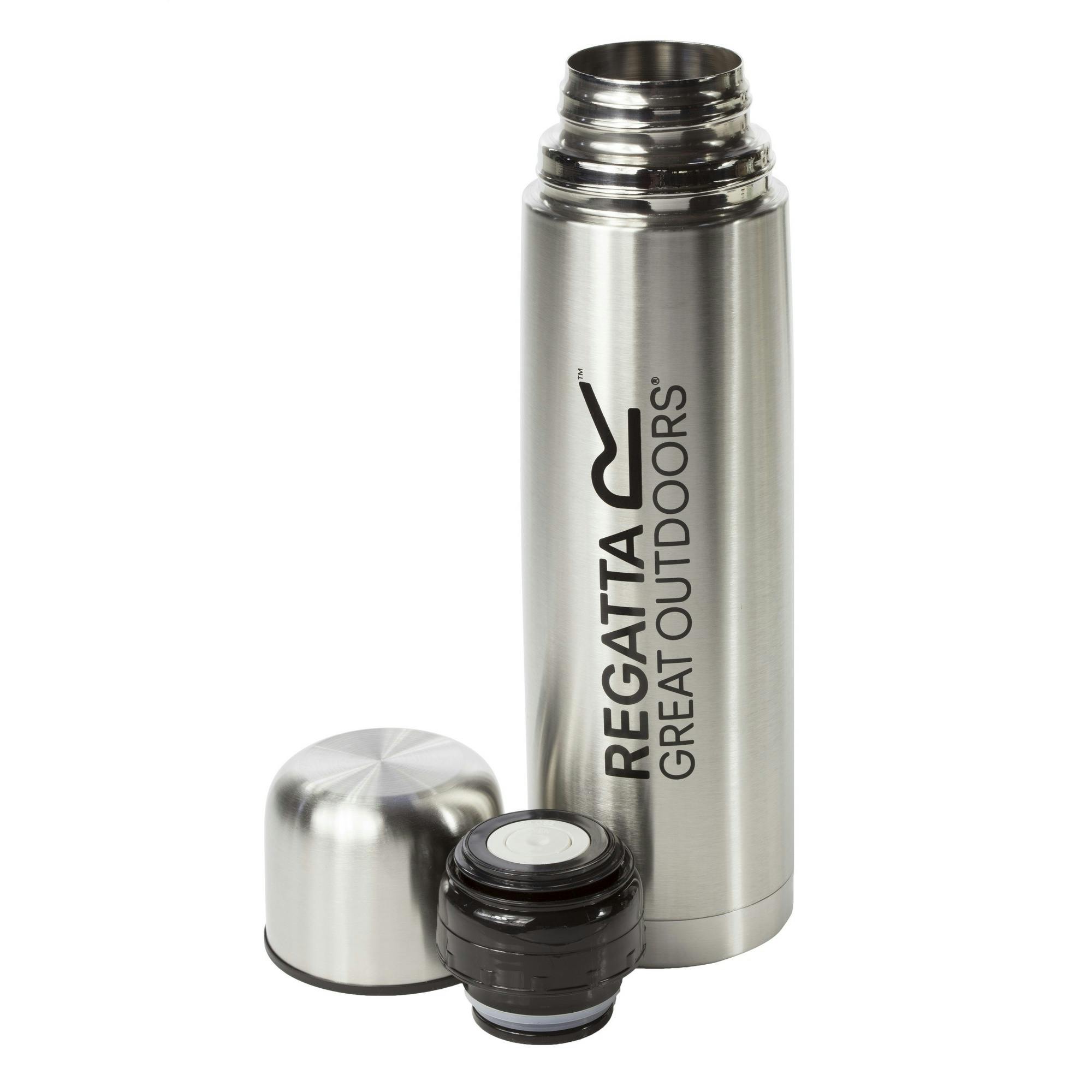 Regatta Silver Great Outdoors 1L Vacuum Drinks Flask - One Size - 100% Stainless Steel