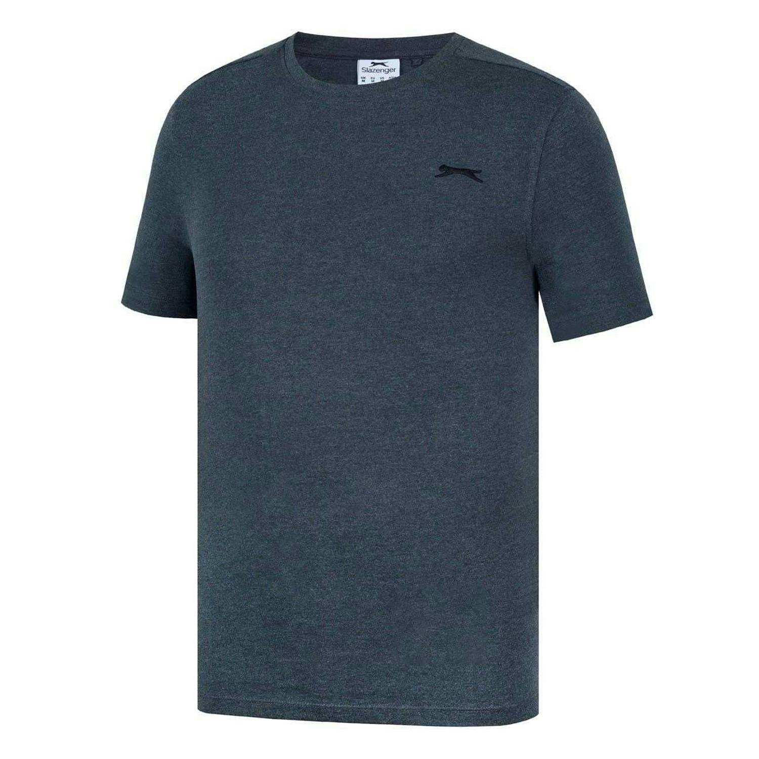 Slazenger Men's 3D Logo T-Shirt - Charcoal Marl Marl - 3XL - Charcoal Marl Marl - 100% Cotton