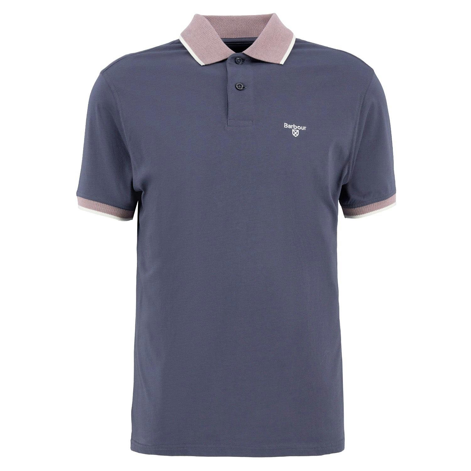 Barbour Cornsay Pique Collar Polo Shirt - Washed Navy - Small