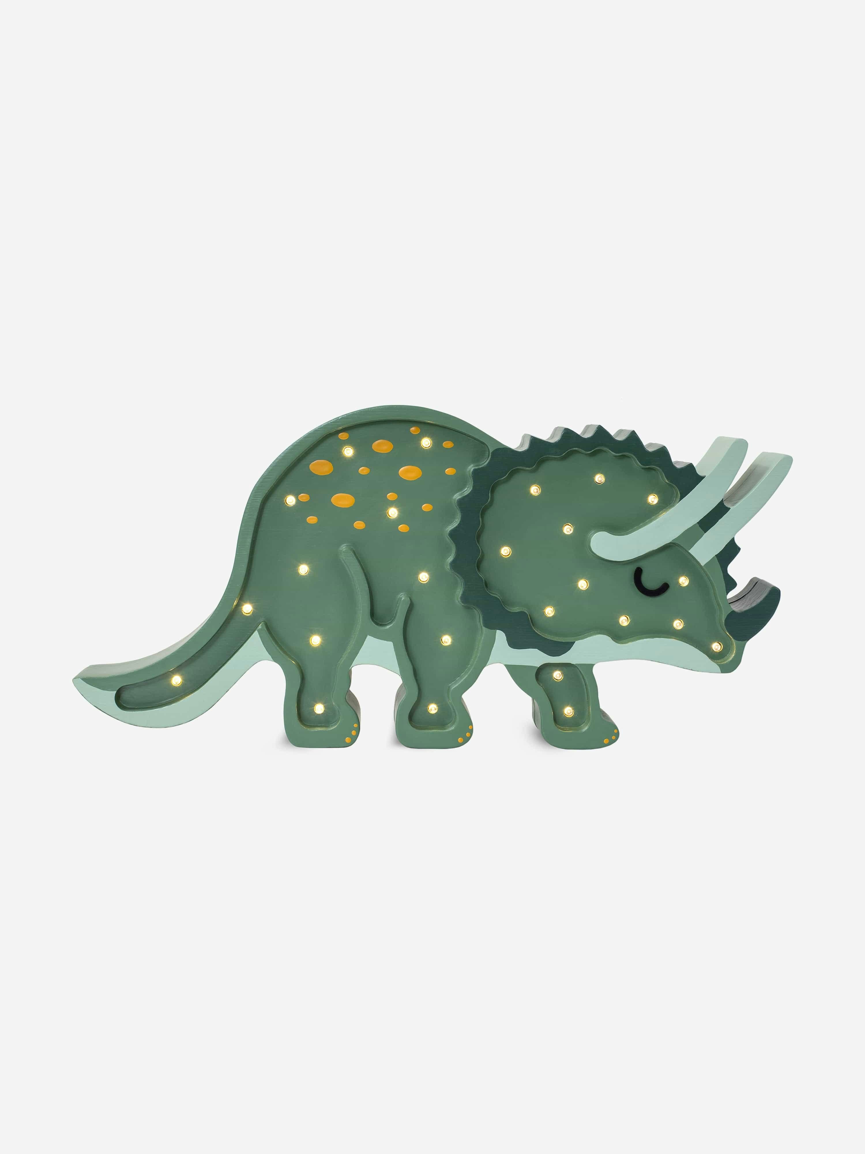 Little Lights Green Dino Triceratops Lamp In (20.5X43.5x5.5 Cm) - One Size