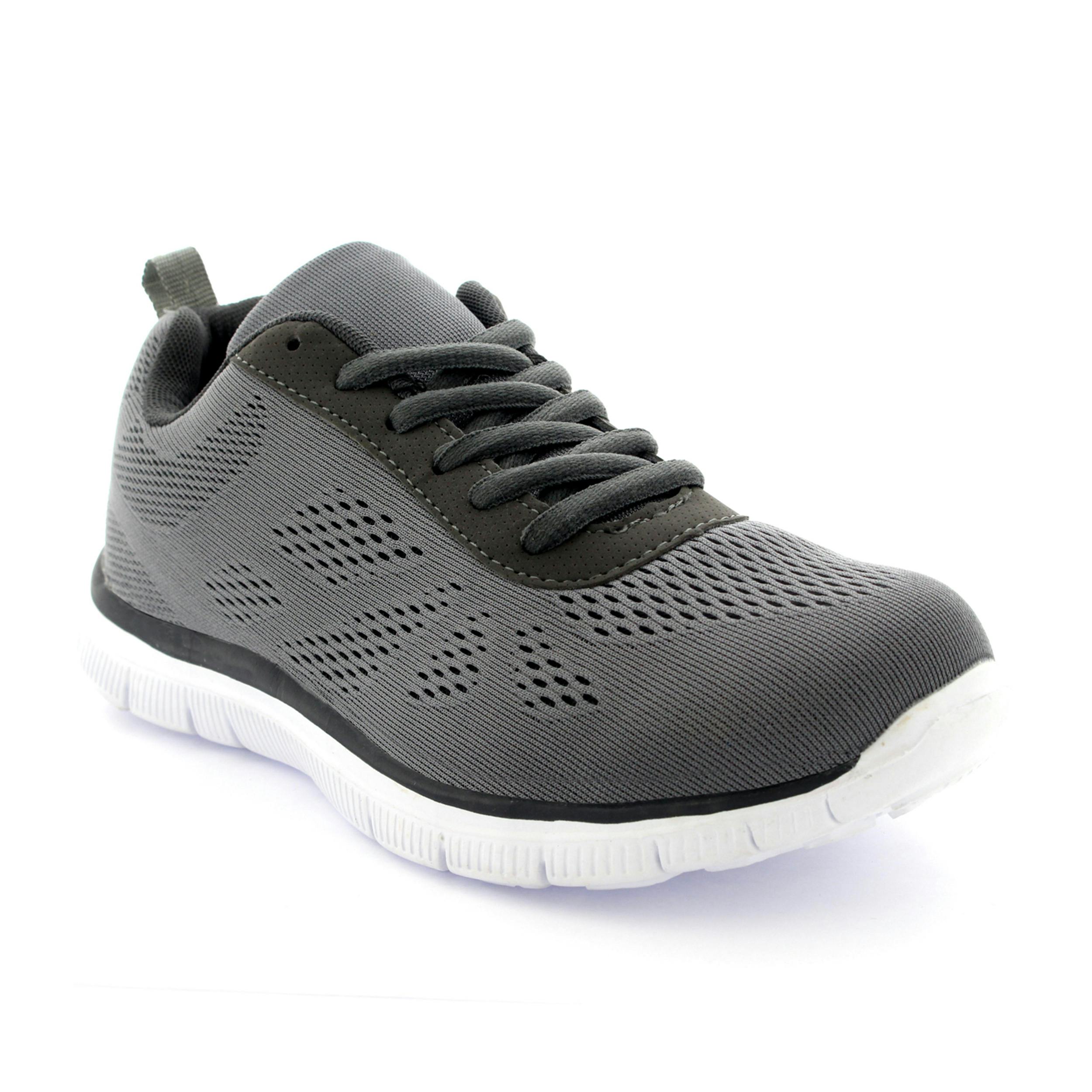 Viva Men's Grey Get Fit Mesh Running Trainers Athletic Walking Gym Shoe Sport Run - 7
